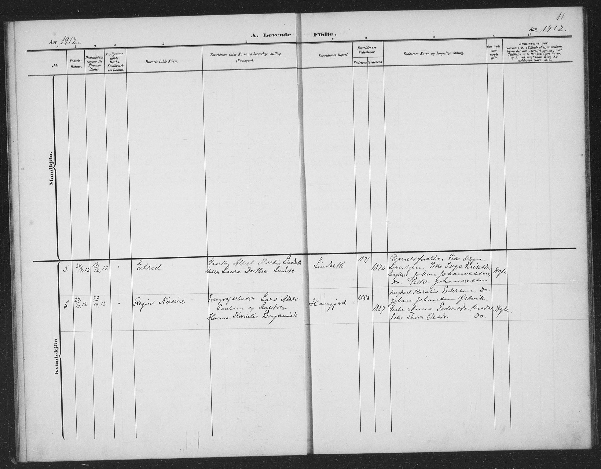 Ministerialprotokoller, klokkerbøker og fødselsregistre - Nordland, AV/SAT-A-1459/833/L0502: Parish register (copy) no. 833C01, 1906-1934, p. 11