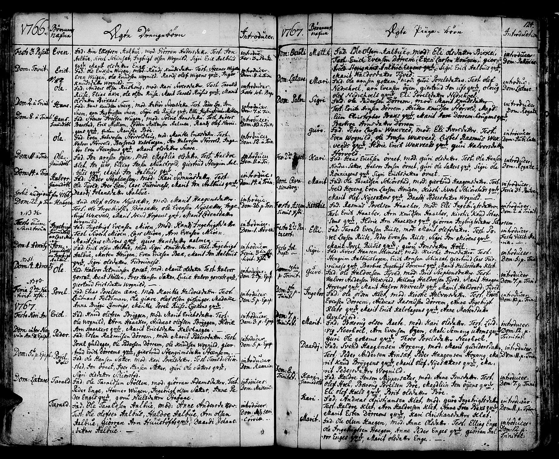 Ministerialprotokoller, klokkerbøker og fødselsregistre - Sør-Trøndelag, SAT/A-1456/678/L0891: Parish register (official) no. 678A01, 1739-1780, p. 124