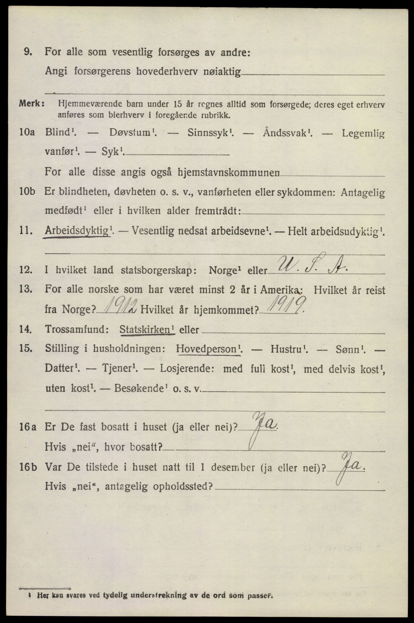 SAKO, 1920 census for Brunlanes, 1920, p. 4460