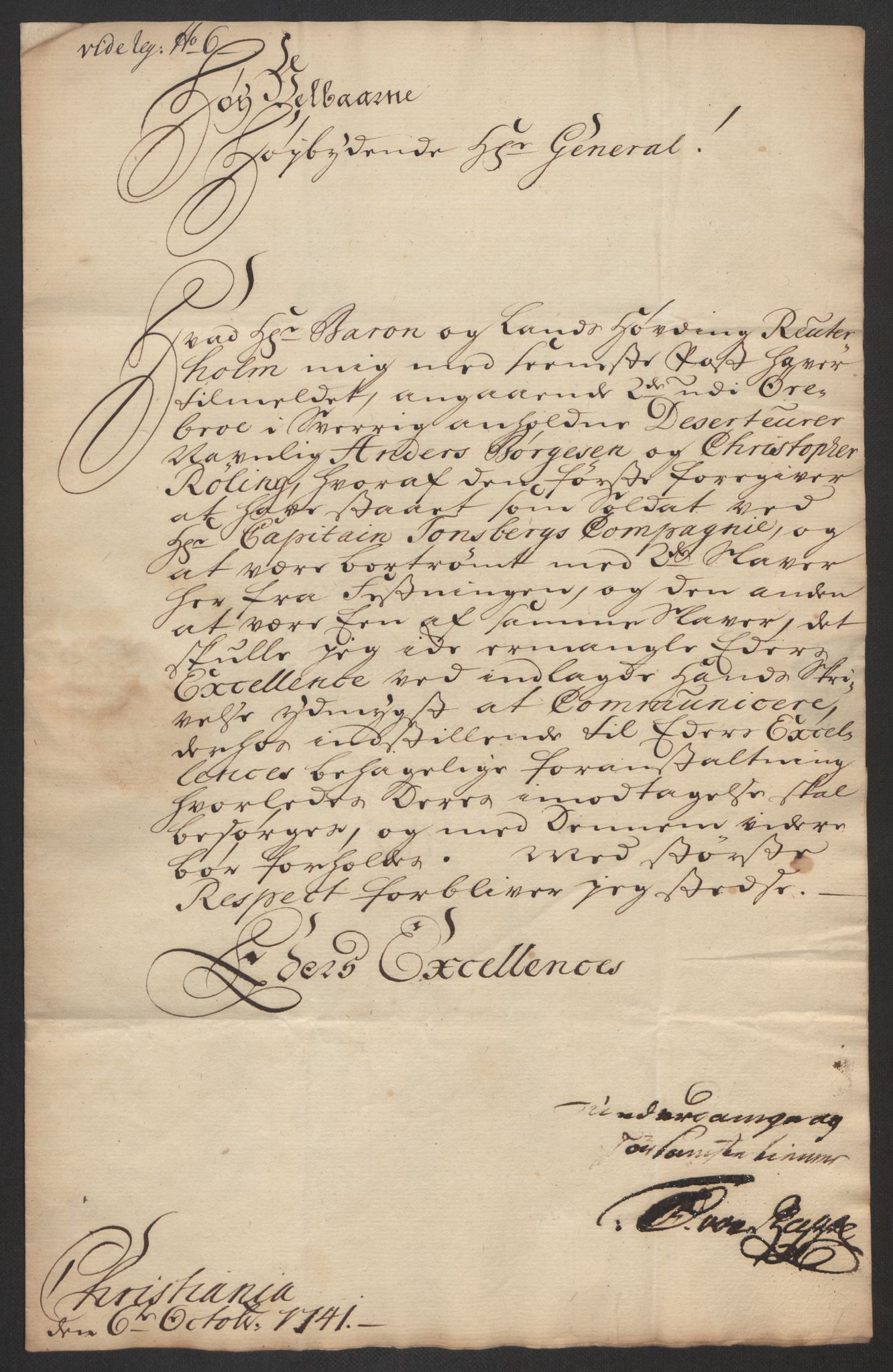 Kommanderende general (KG I) med Det norske krigsdirektorium, AV/RA-EA-5419/D/L0062: Stattholderens, stiftamtmenns og amtmenns brev, 1741-1745, p. 18