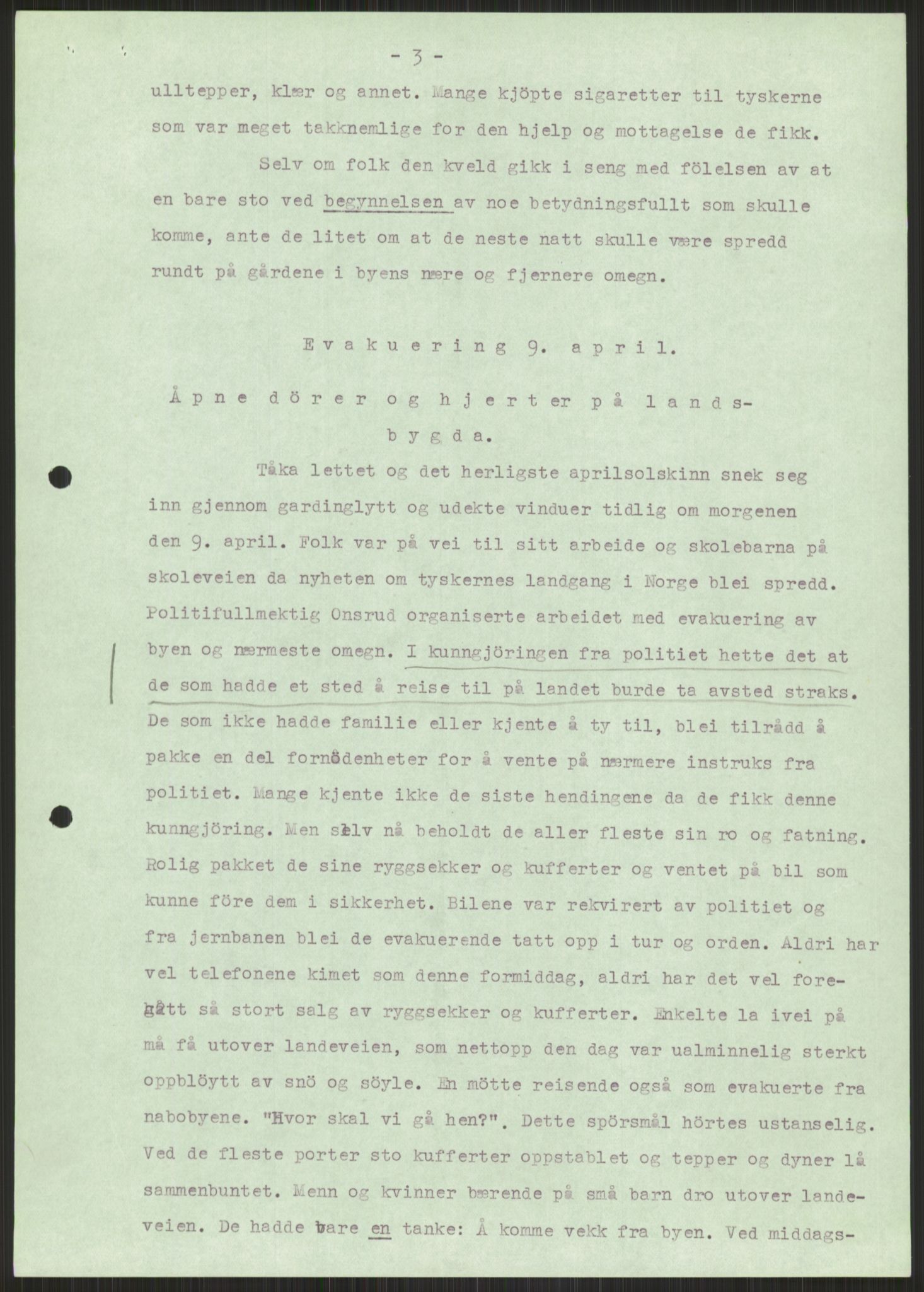 Forsvaret, Forsvarets krigshistoriske avdeling, AV/RA-RAFA-2017/Y/Ya/L0014: II-C-11-31 - Fylkesmenn.  Rapporter om krigsbegivenhetene 1940., 1940, p. 771