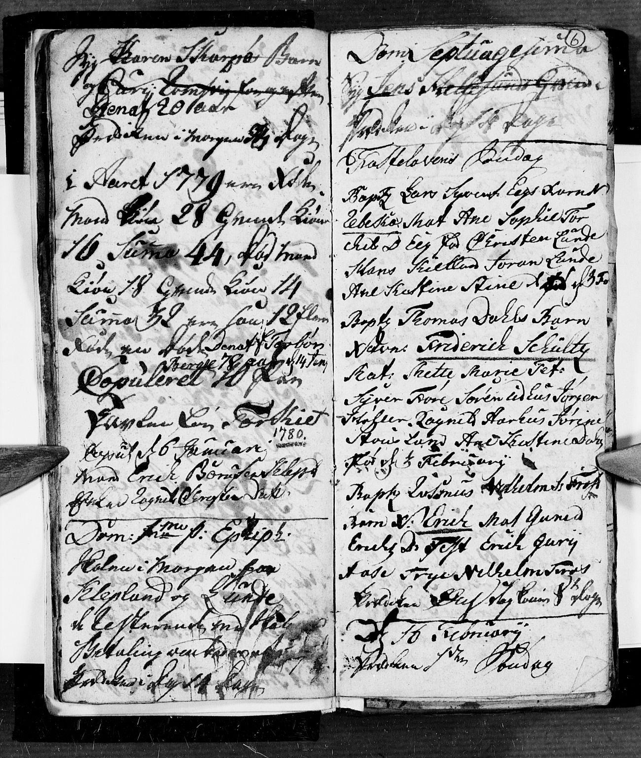 Søgne sokneprestkontor, SAK/1111-0037/F/Fb/Fbb/L0001: Parish register (copy) no. B 1, 1779-1802, p. 6