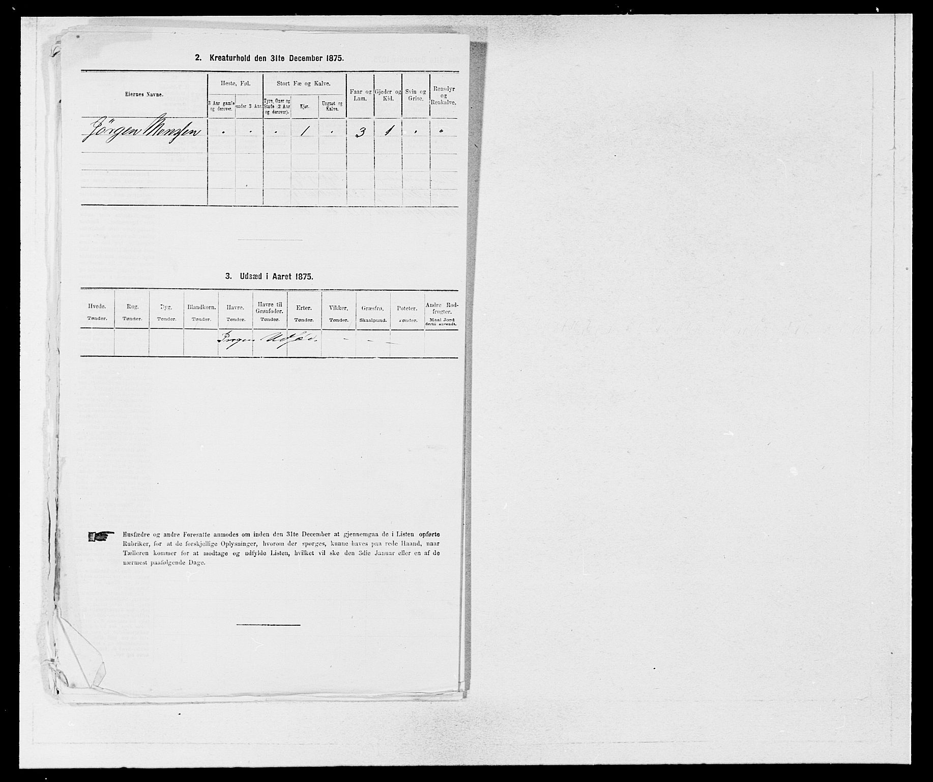 SAB, 1875 census for 1263P Lindås, 1875, p. 816