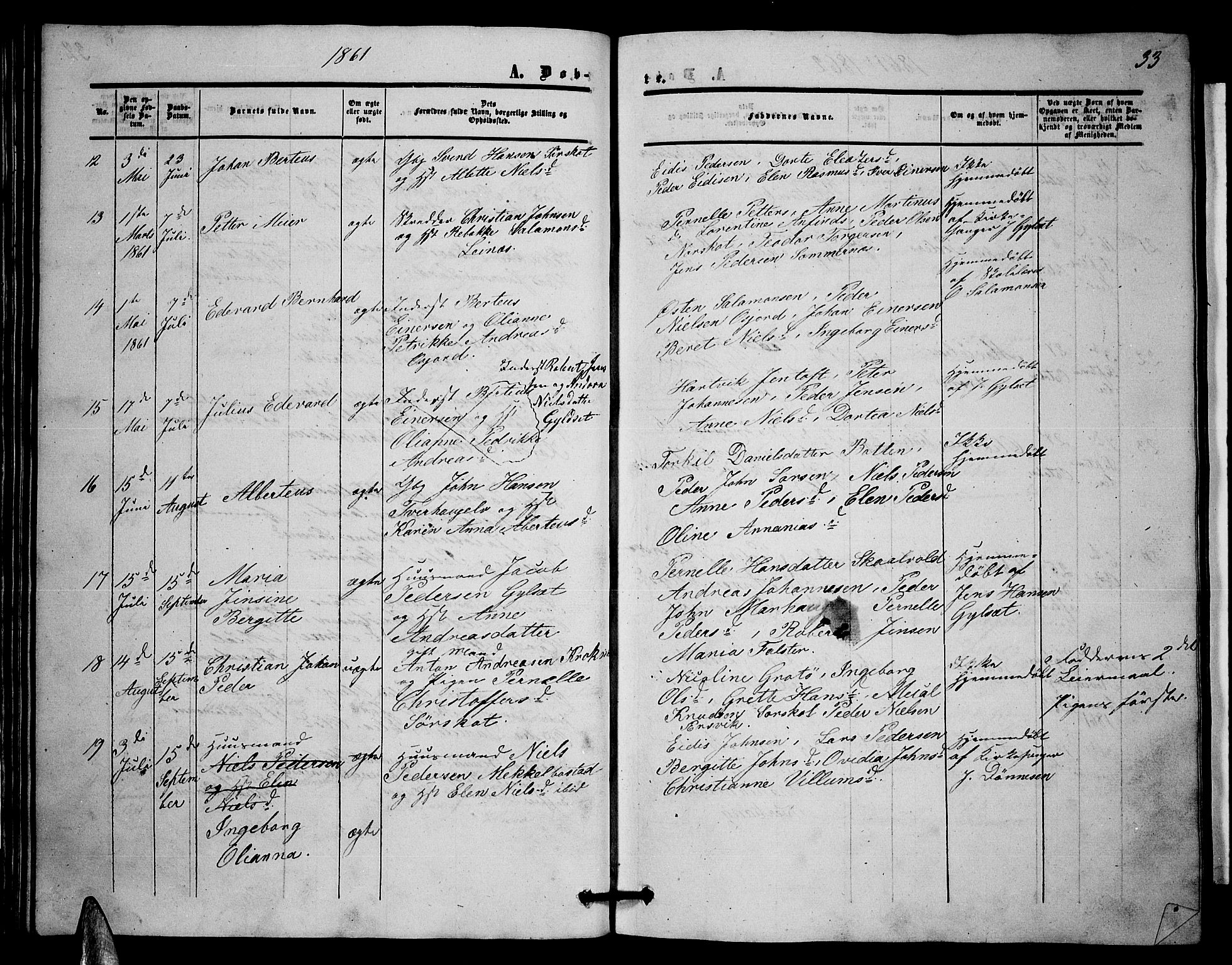Ministerialprotokoller, klokkerbøker og fødselsregistre - Nordland, SAT/A-1459/857/L0827: Parish register (copy) no. 857C02, 1852-1879, p. 33