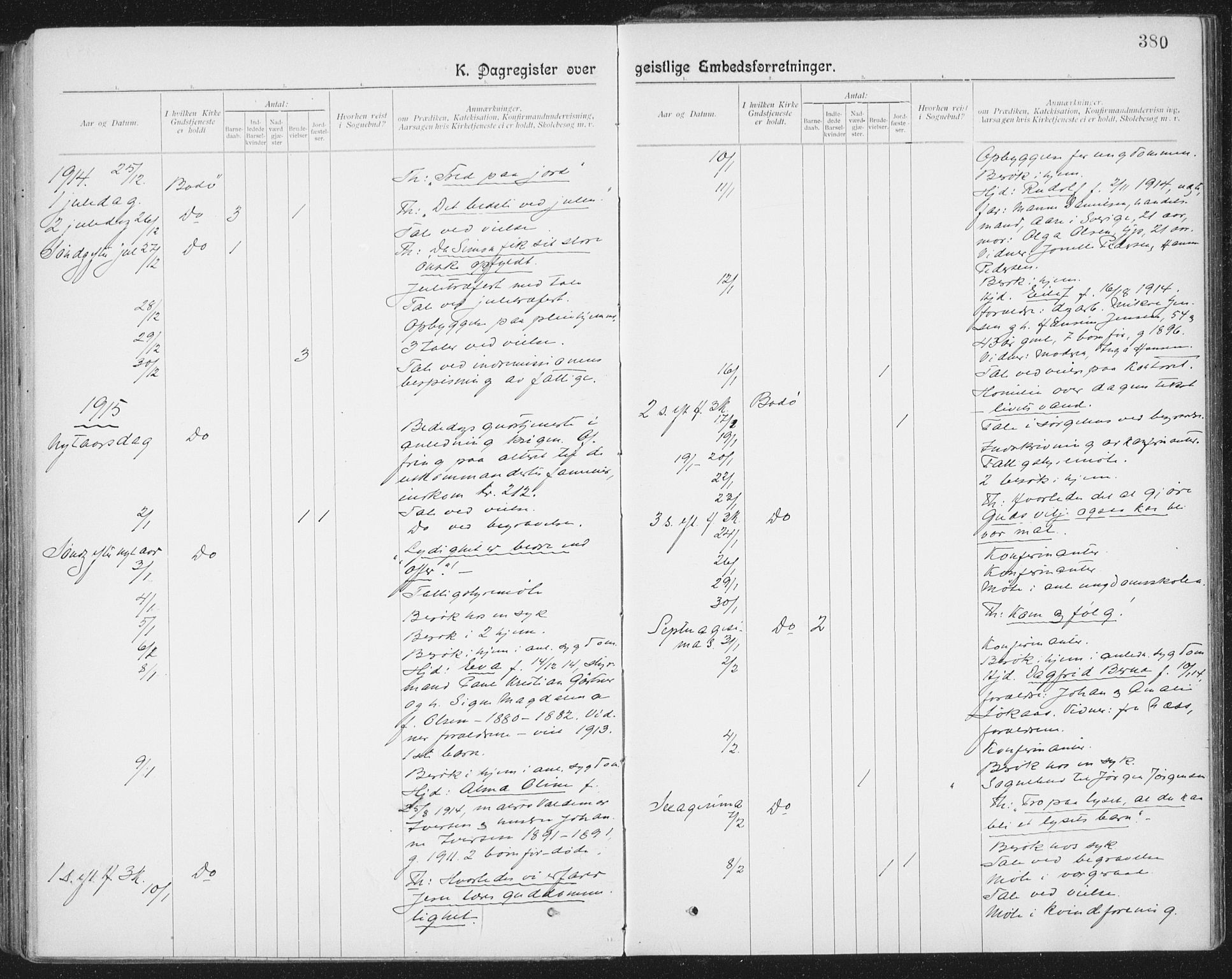 Ministerialprotokoller, klokkerbøker og fødselsregistre - Nordland, SAT/A-1459/801/L0012: Parish register (official) no. 801A12, 1900-1916, p. 380