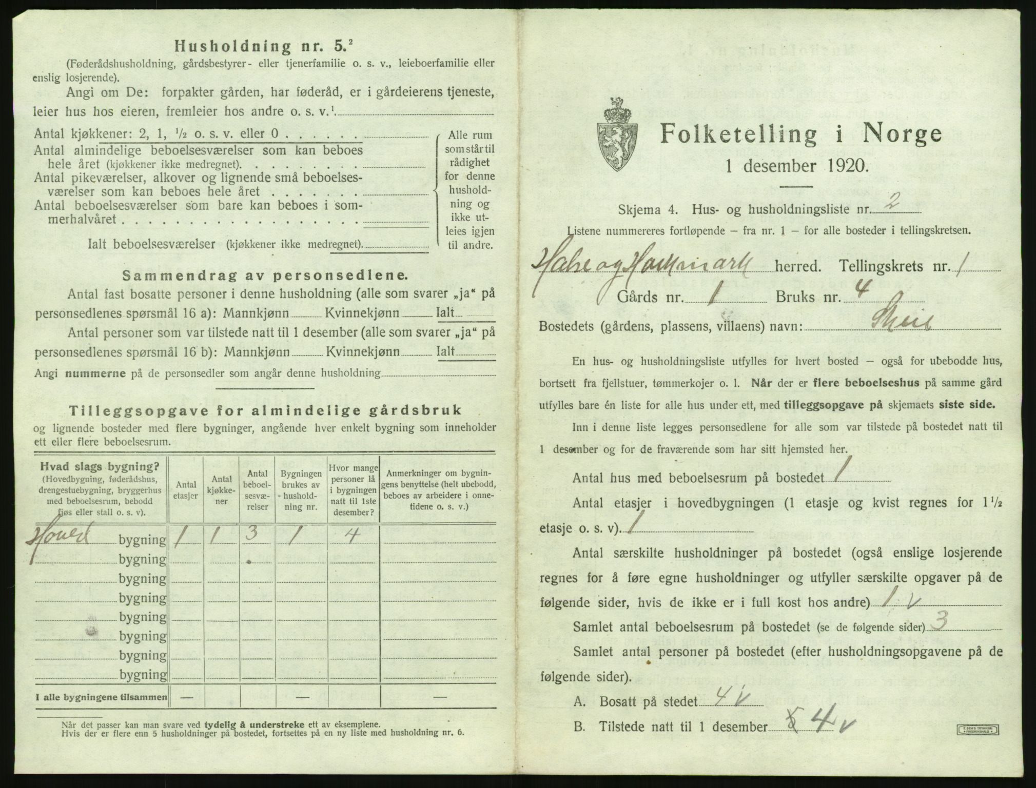 SAK, 1920 census for Halse og Harkmark, 1920, p. 61