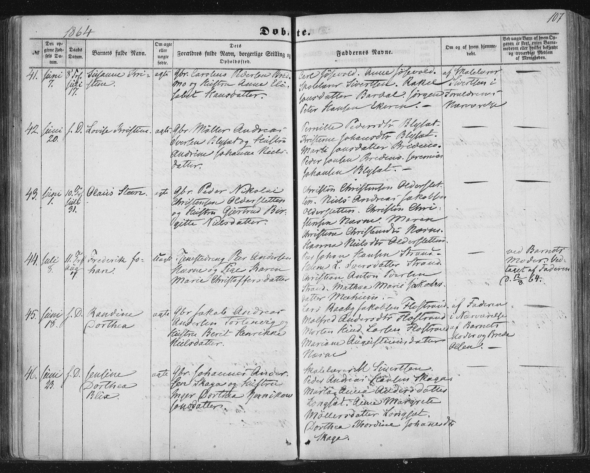 Ministerialprotokoller, klokkerbøker og fødselsregistre - Nordland, AV/SAT-A-1459/838/L0550: Parish register (official) no. 838A08, 1855-1865, p. 107