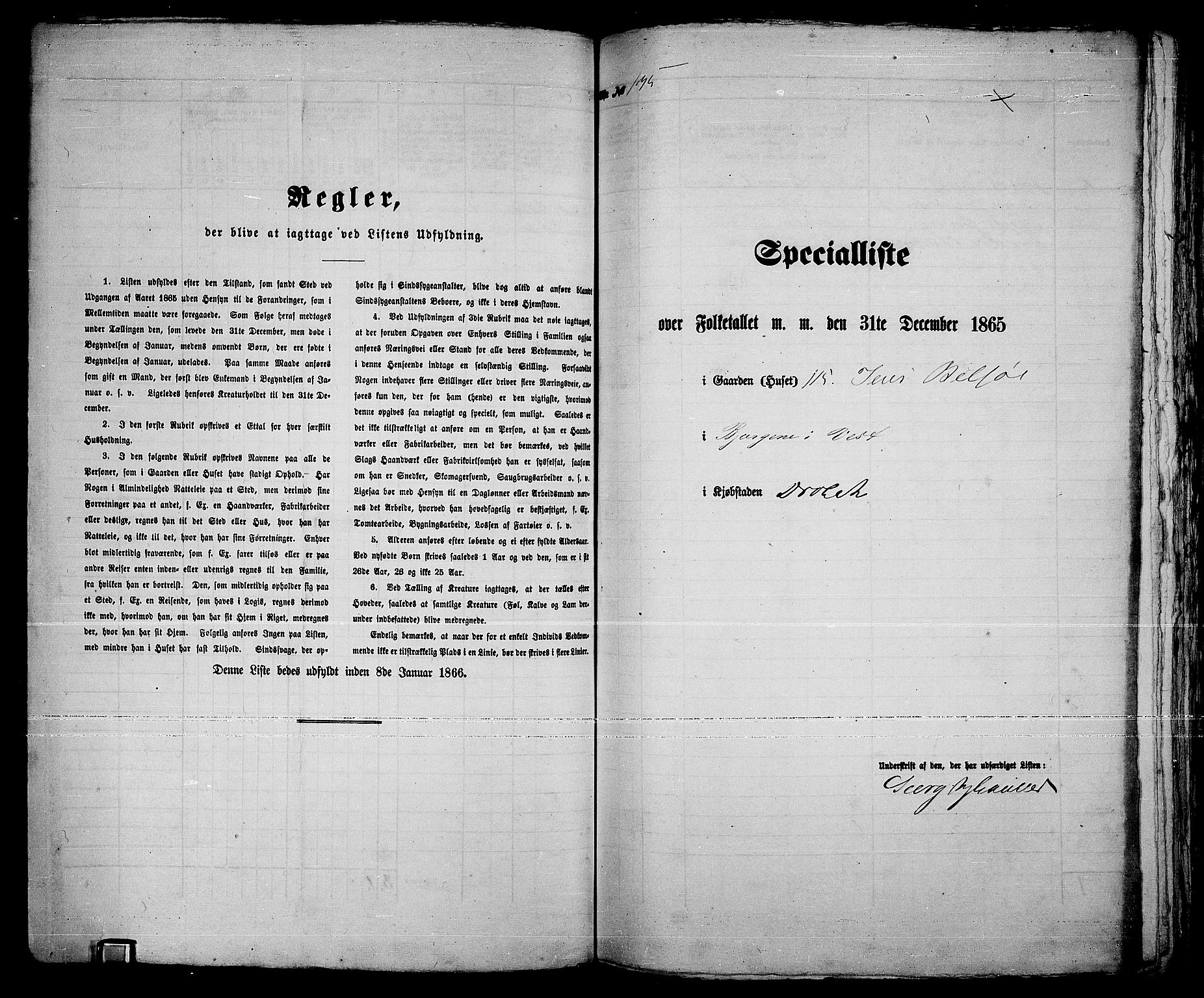 RA, 1865 census for Drøbak/Drøbak, 1865, p. 275