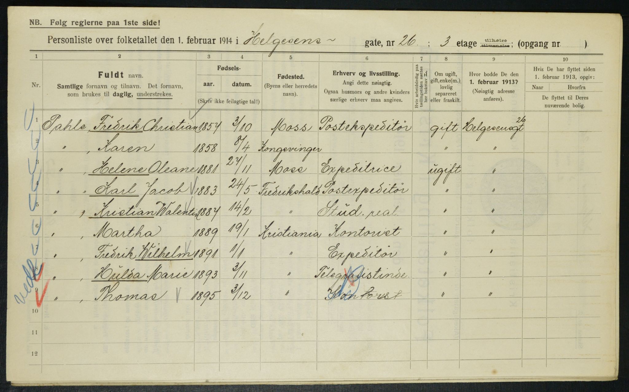 OBA, Municipal Census 1914 for Kristiania, 1914, p. 37486