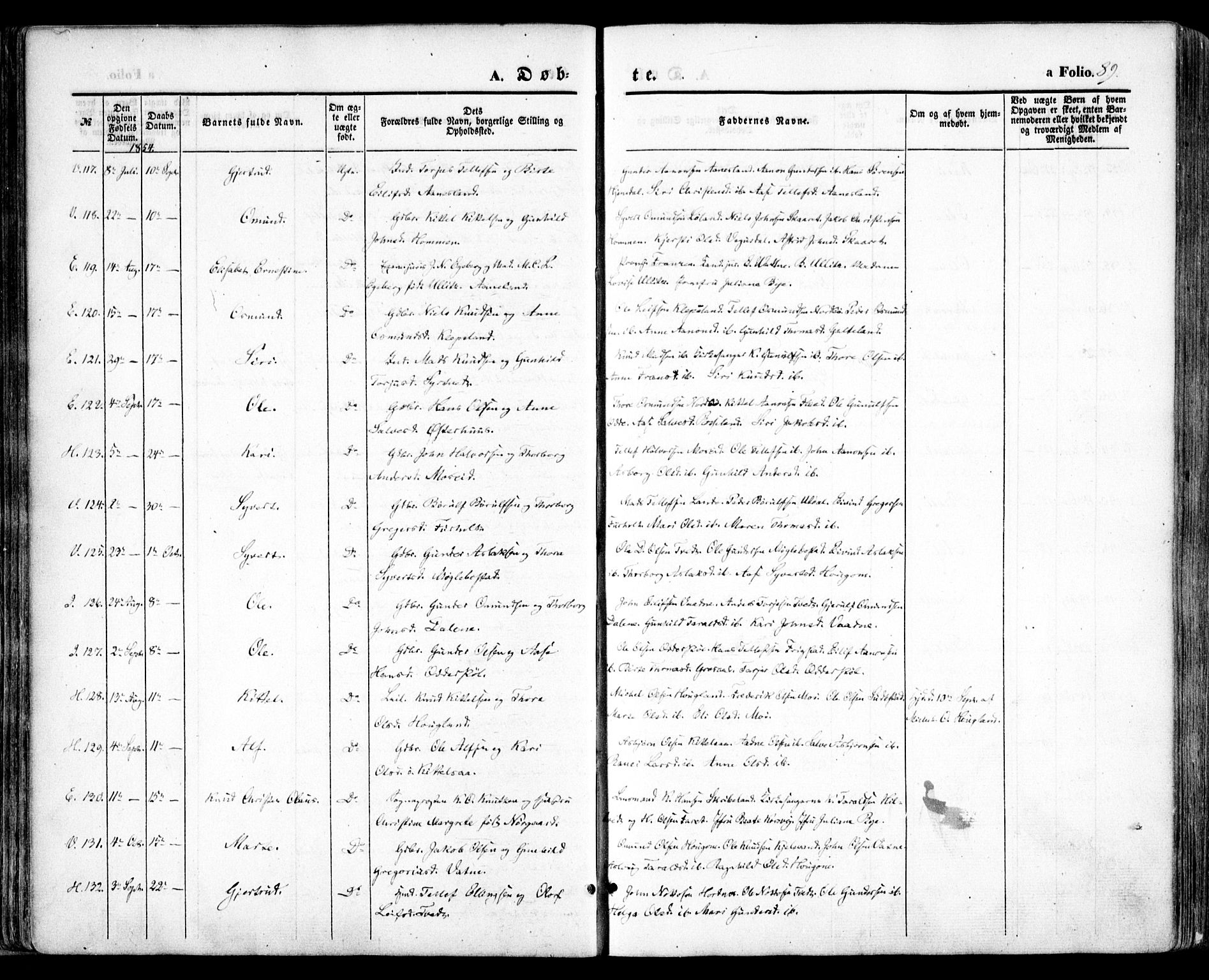 Evje sokneprestkontor, AV/SAK-1111-0008/F/Fa/Faa/L0005: Parish register (official) no. A 5, 1843-1865, p. 89