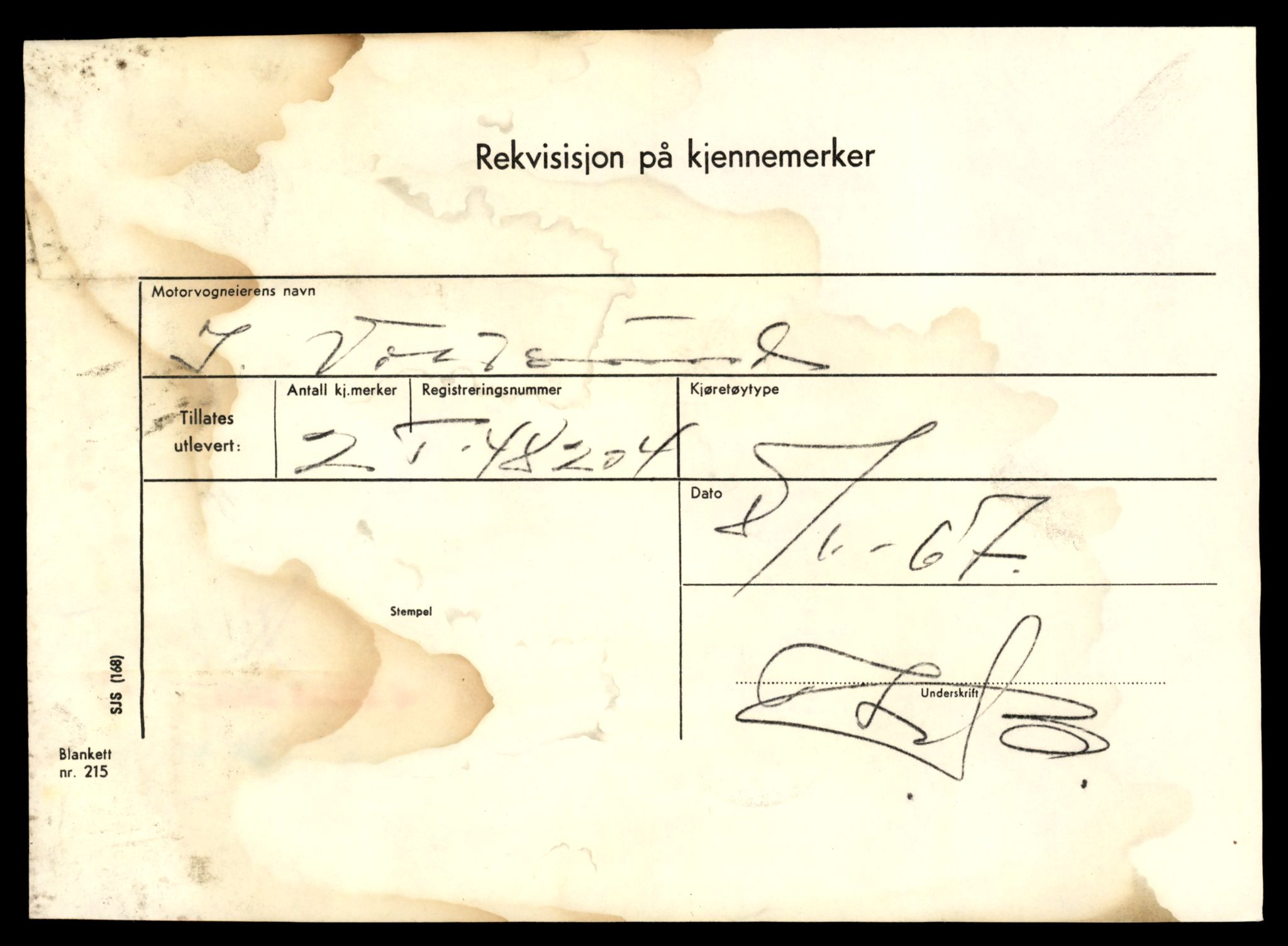 Møre og Romsdal vegkontor - Ålesund trafikkstasjon, SAT/A-4099/F/Fe/L0091: Registreringskort for kjøretøy T 48202 - T 49435, 1927-1998, p. 11