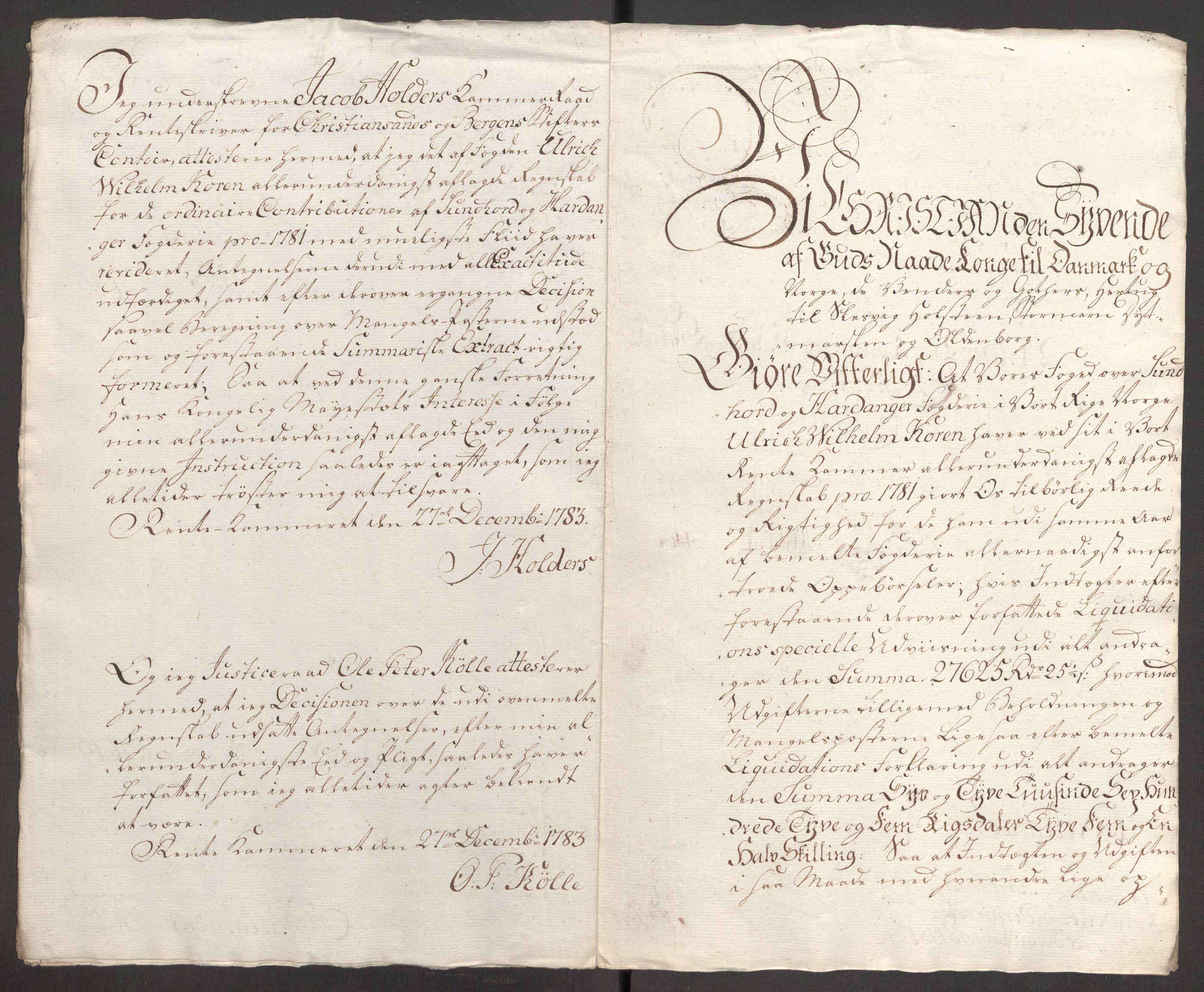 Rentekammeret inntil 1814, Reviderte regnskaper, Fogderegnskap, AV/RA-EA-4092/R48/L3097: Fogderegnskap Sunnhordland og Hardanger, 1781, p. 42