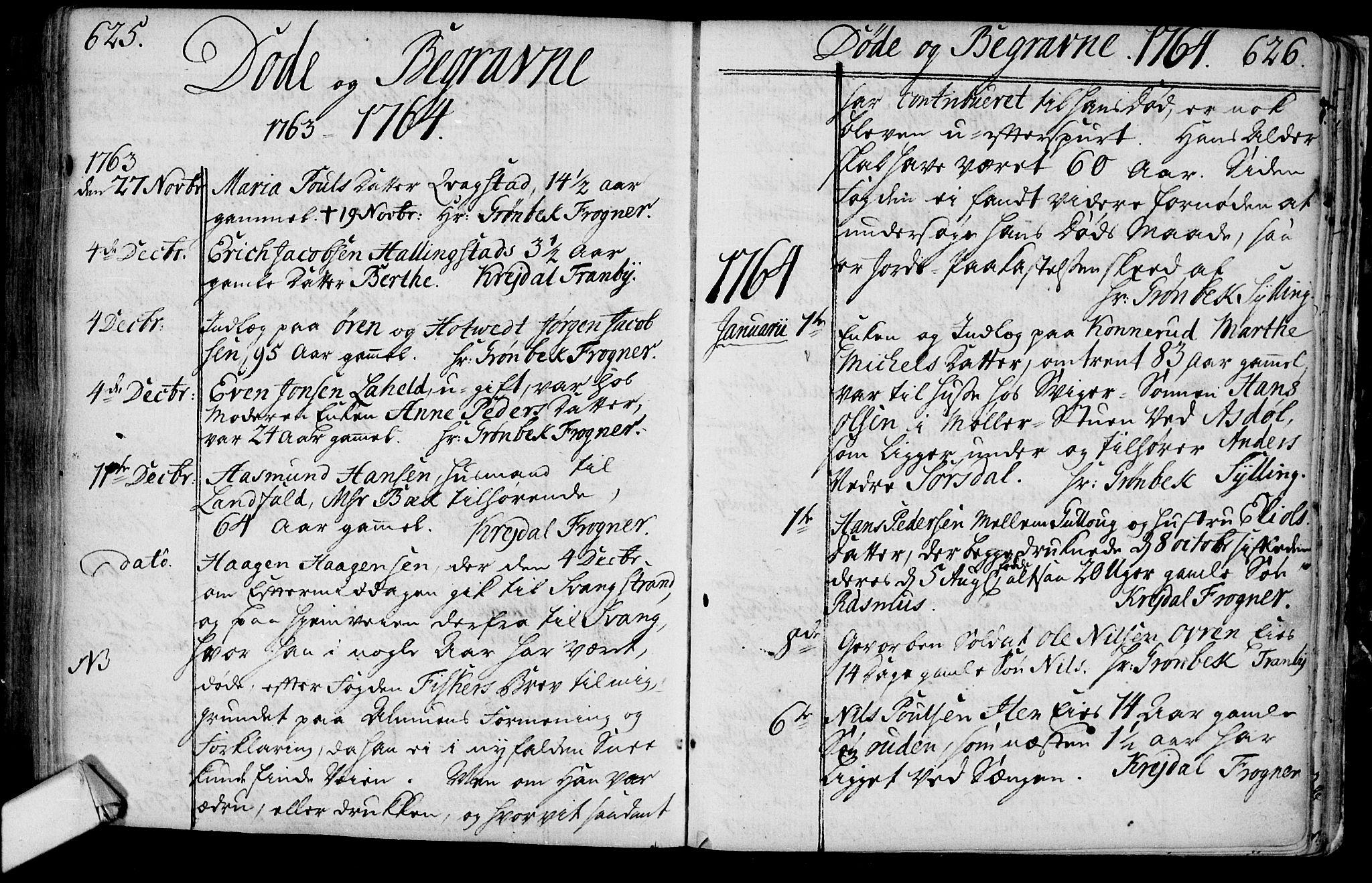 Lier kirkebøker, AV/SAKO-A-230/F/Fa/L0004: Parish register (official) no. I 4, 1749-1764, p. 625-626