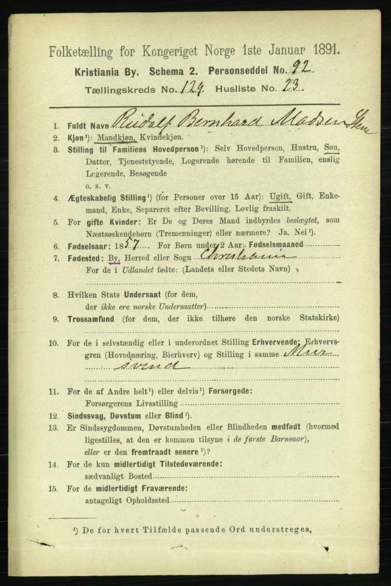 RA, 1891 census for 0301 Kristiania, 1891, p. 69986