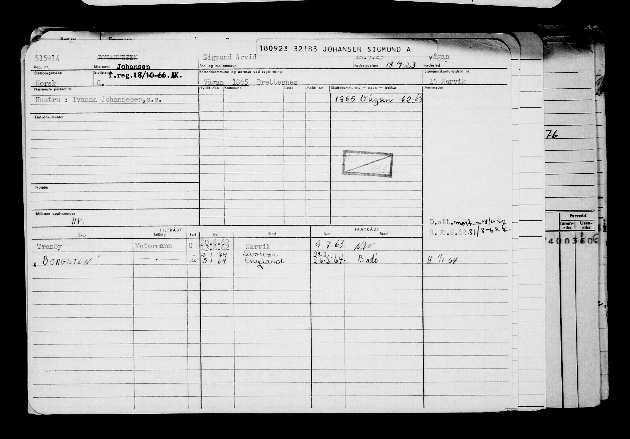 Direktoratet for sjømenn, AV/RA-S-3545/G/Gb/L0223: Hovedkort, 1923, p. 101