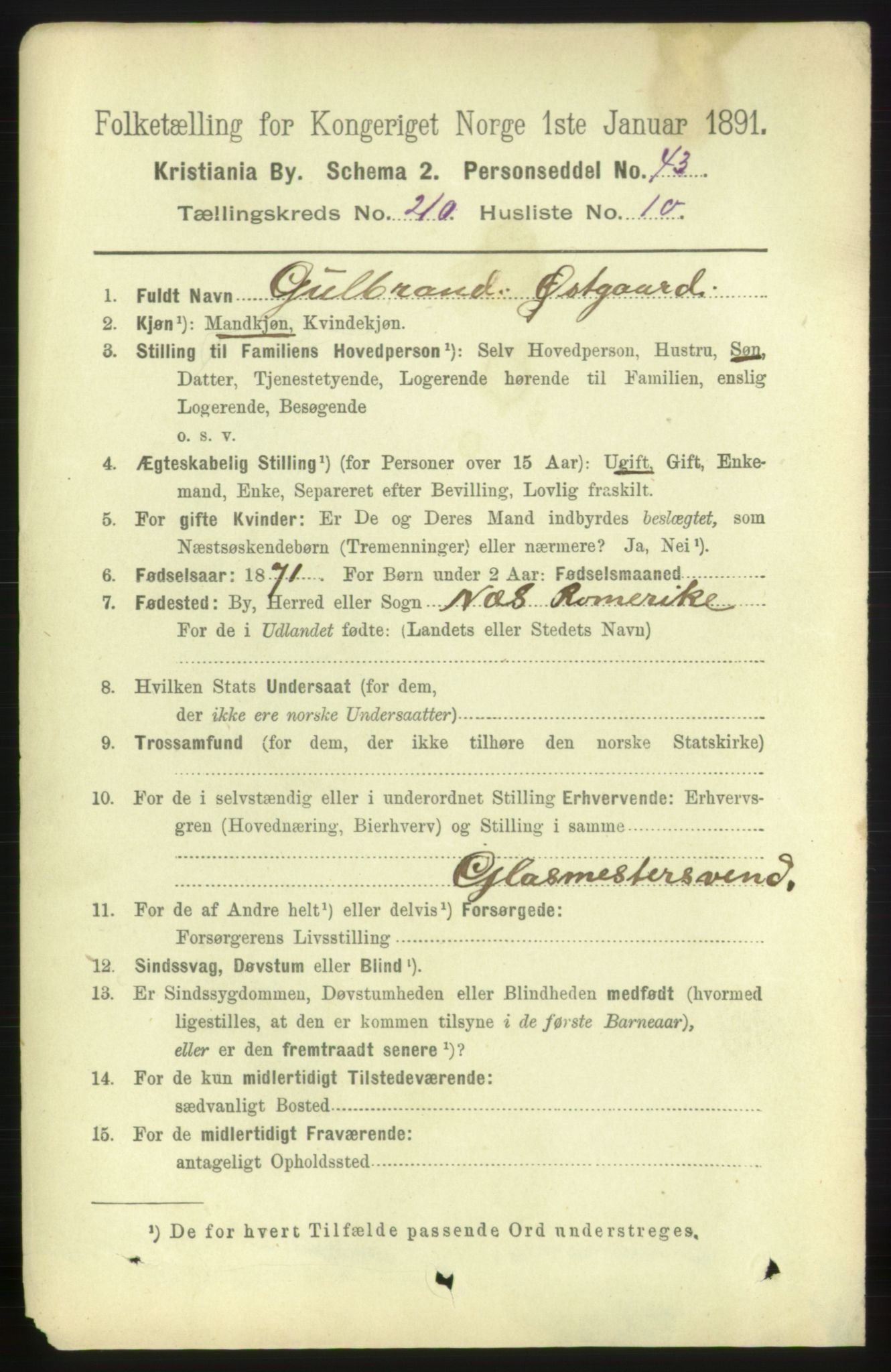 RA, 1891 census for 0301 Kristiania, 1891, p. 125854