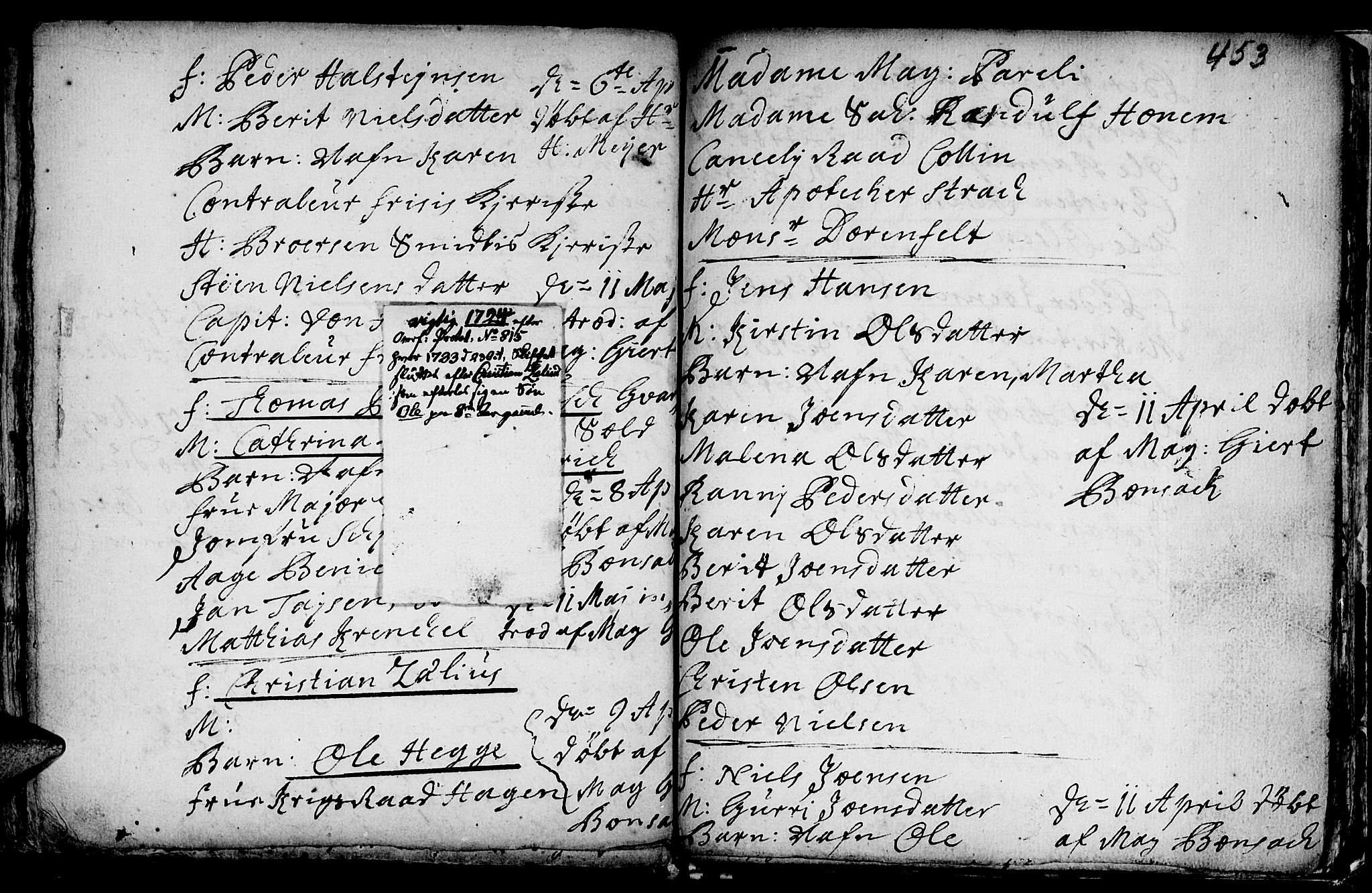 Ministerialprotokoller, klokkerbøker og fødselsregistre - Sør-Trøndelag, SAT/A-1456/601/L0035: Parish register (official) no. 601A03, 1713-1728, p. 453