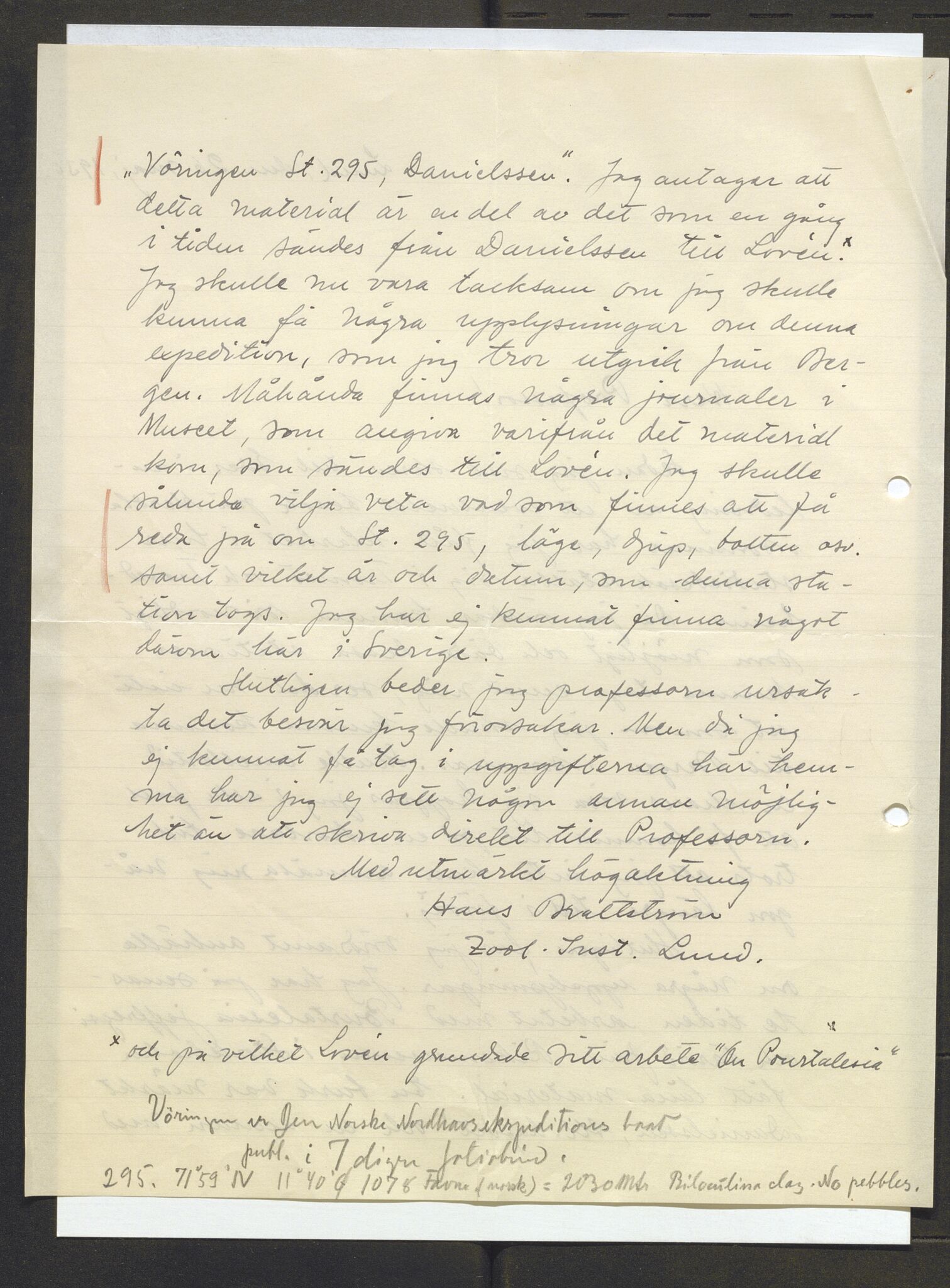 Bergens Museum, AV/SAB-A-17301/13/D/L0002: Korrespondanse , 1928-1940, p. 372