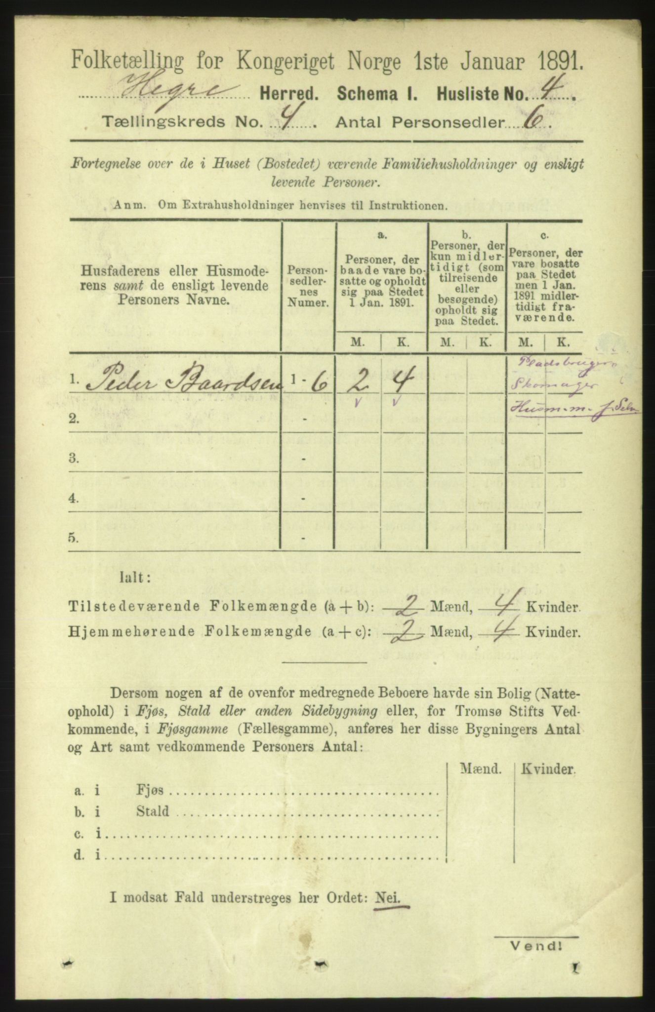 RA, 1891 census for 1712 Hegra, 1891, p. 1419