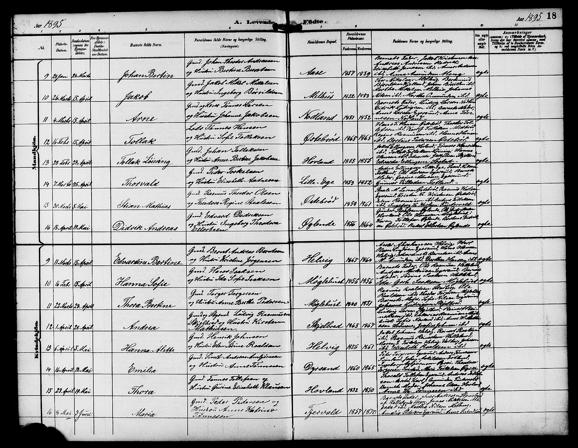 Eigersund sokneprestkontor, AV/SAST-A-101807/S09/L0009: Parish register (copy) no. B 9, 1893-1907, p. 18