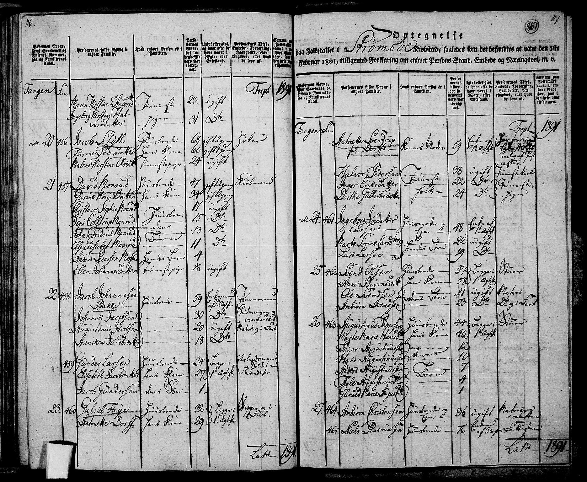 RA, 1801 census for 0602P Bragernes, 1801, p. 866b-867a