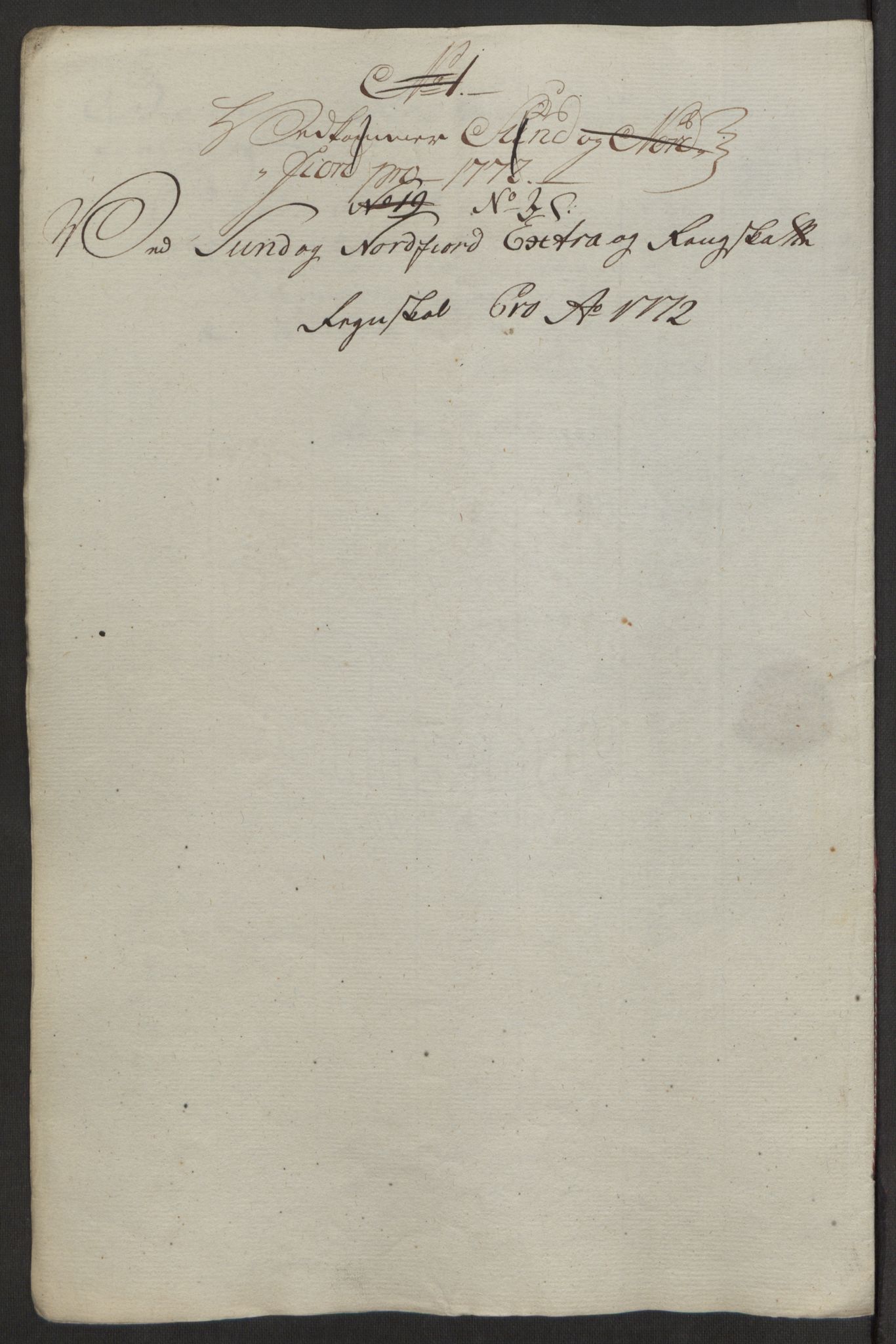 Rentekammeret inntil 1814, Reviderte regnskaper, Fogderegnskap, RA/EA-4092/R53/L3551: Ekstraskatten Sunn- og Nordfjord, 1772, p. 33