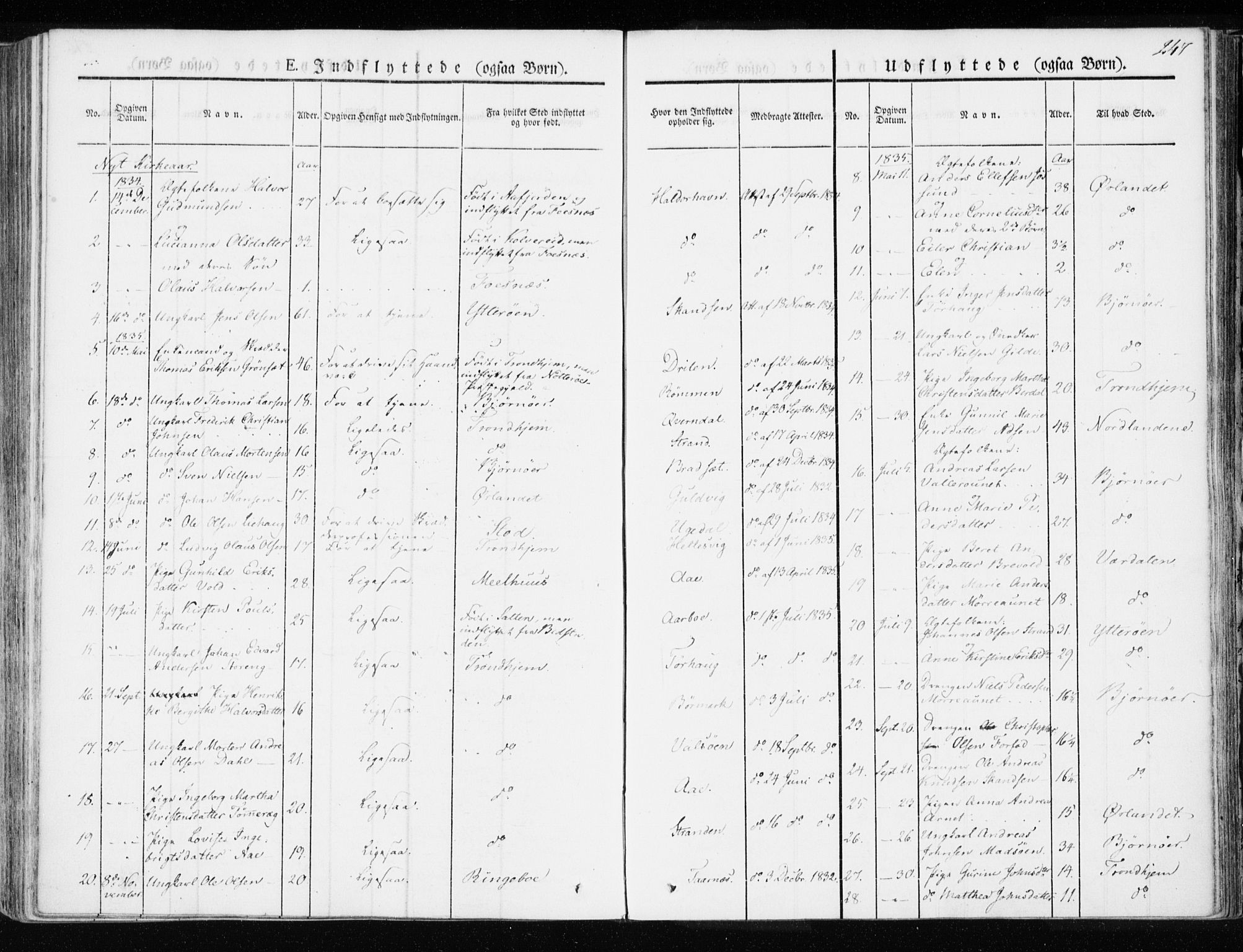 Ministerialprotokoller, klokkerbøker og fødselsregistre - Sør-Trøndelag, SAT/A-1456/655/L0676: Parish register (official) no. 655A05, 1830-1847, p. 247