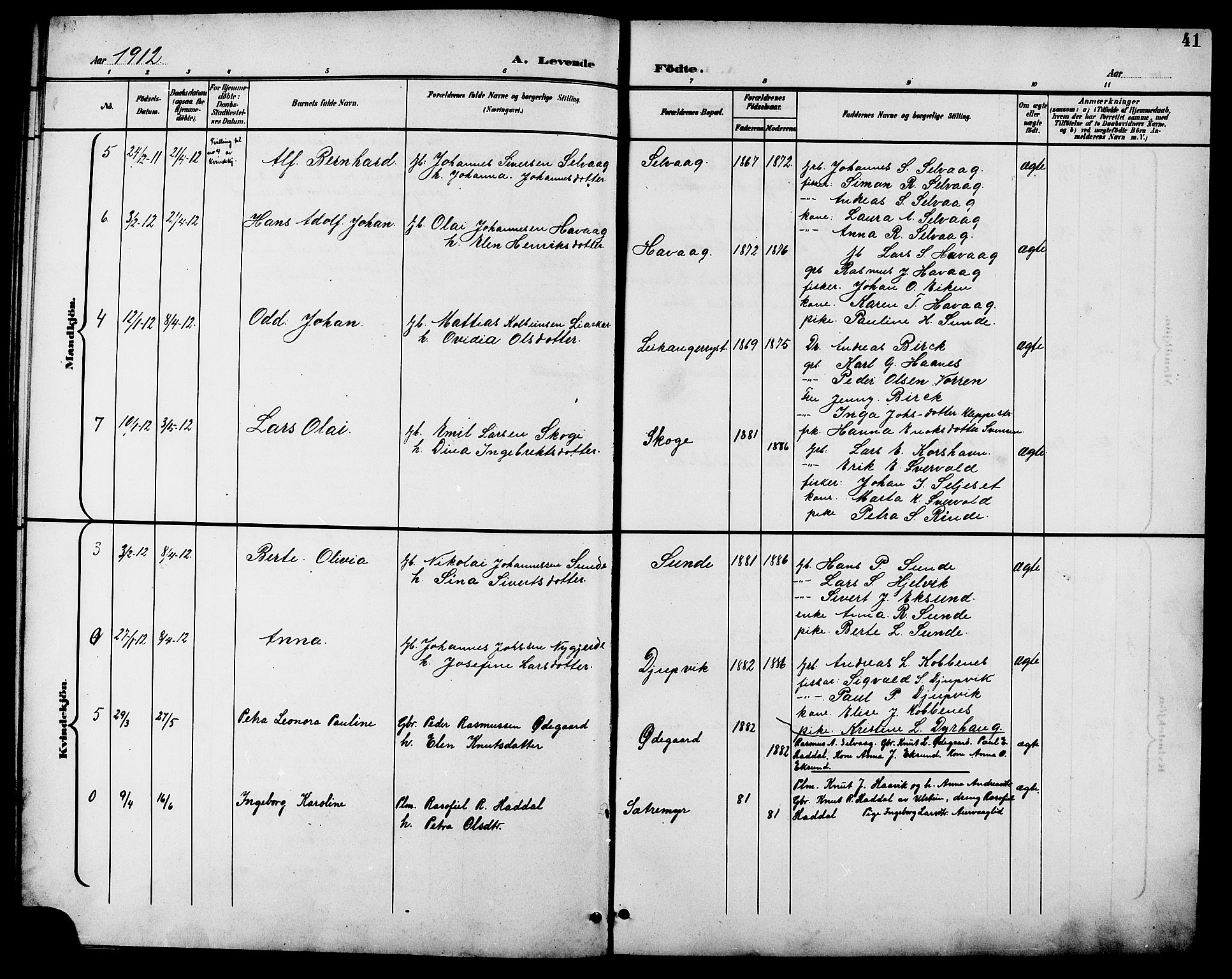 Ministerialprotokoller, klokkerbøker og fødselsregistre - Møre og Romsdal, AV/SAT-A-1454/508/L0098: Parish register (copy) no. 508C02, 1898-1916, p. 41