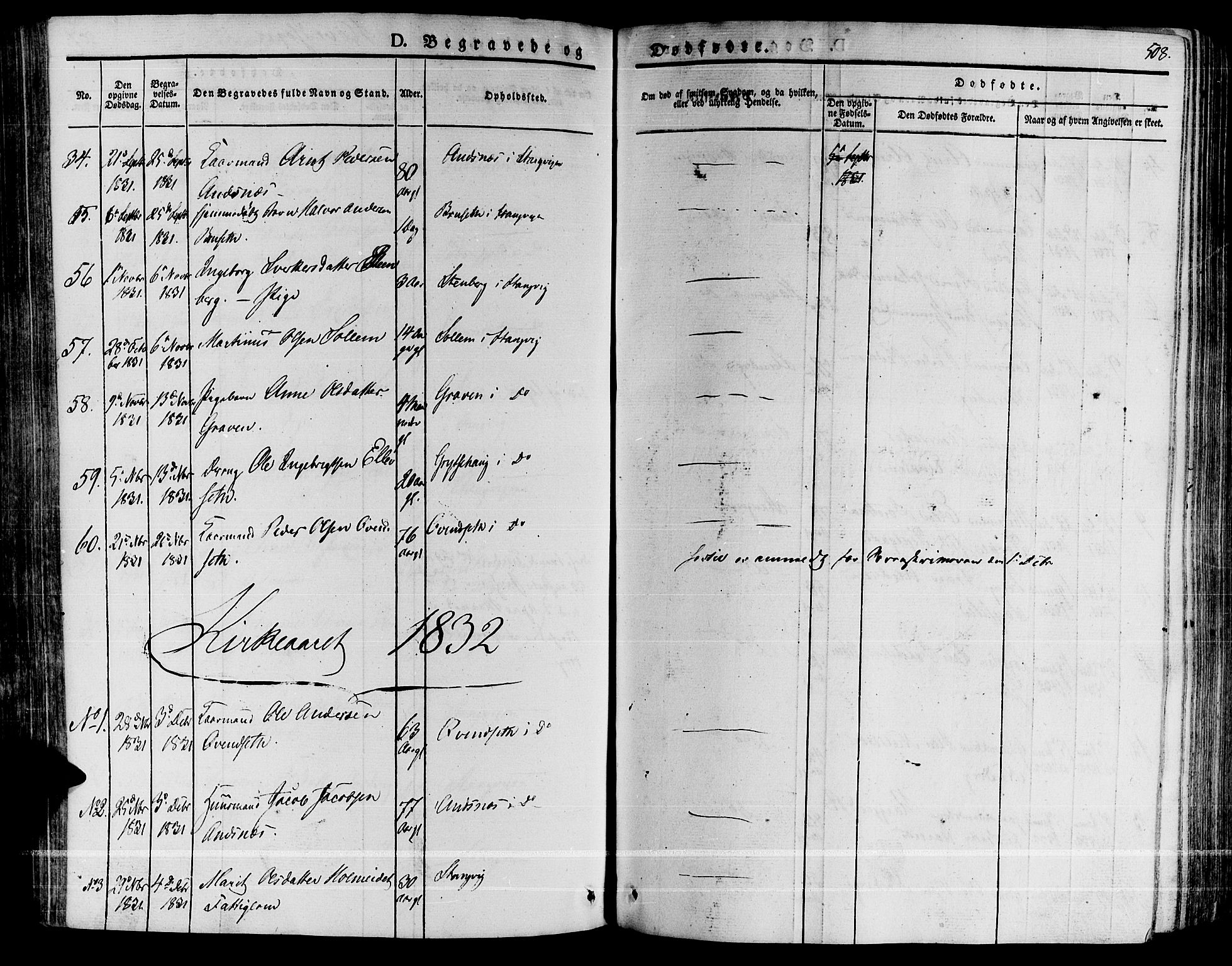 Ministerialprotokoller, klokkerbøker og fødselsregistre - Møre og Romsdal, AV/SAT-A-1454/592/L1024: Parish register (official) no. 592A03 /1, 1831-1849, p. 508