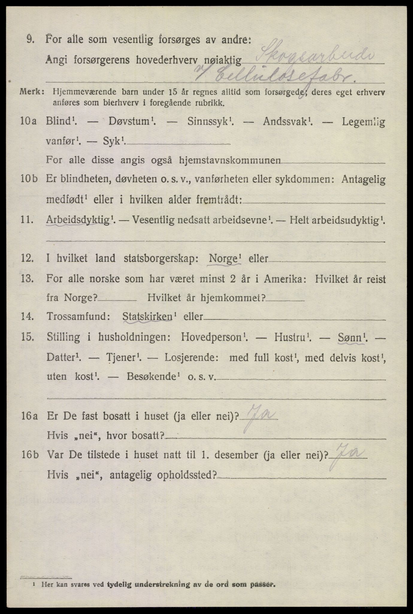 SAKO, 1920 census for Hof, 1920, p. 918