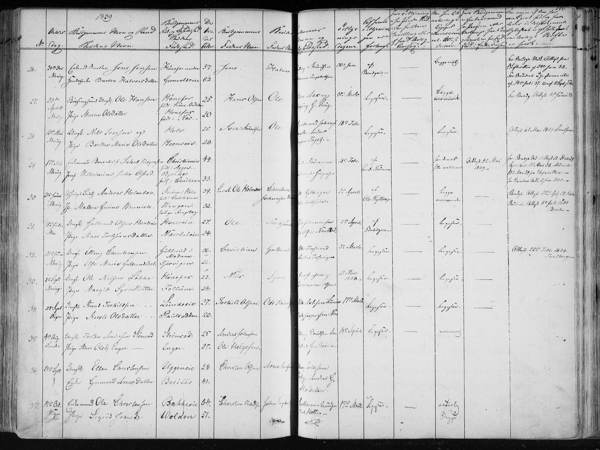 Norderhov kirkebøker, SAKO/A-237/F/Fa/L0010: Parish register (official) no. 10, 1837-1847, p. 350