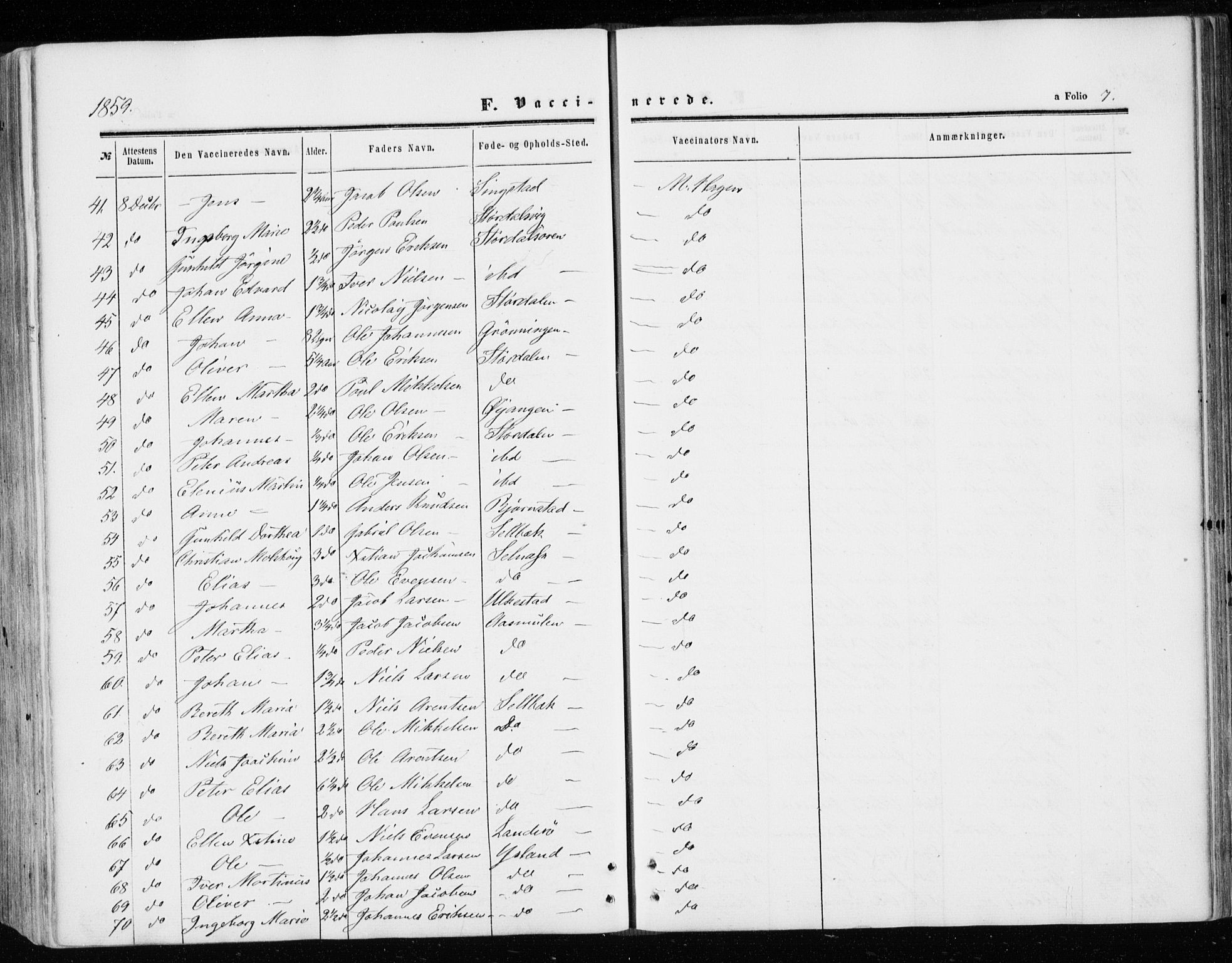 Ministerialprotokoller, klokkerbøker og fødselsregistre - Sør-Trøndelag, AV/SAT-A-1456/646/L0612: Parish register (official) no. 646A10, 1858-1869, p. 7