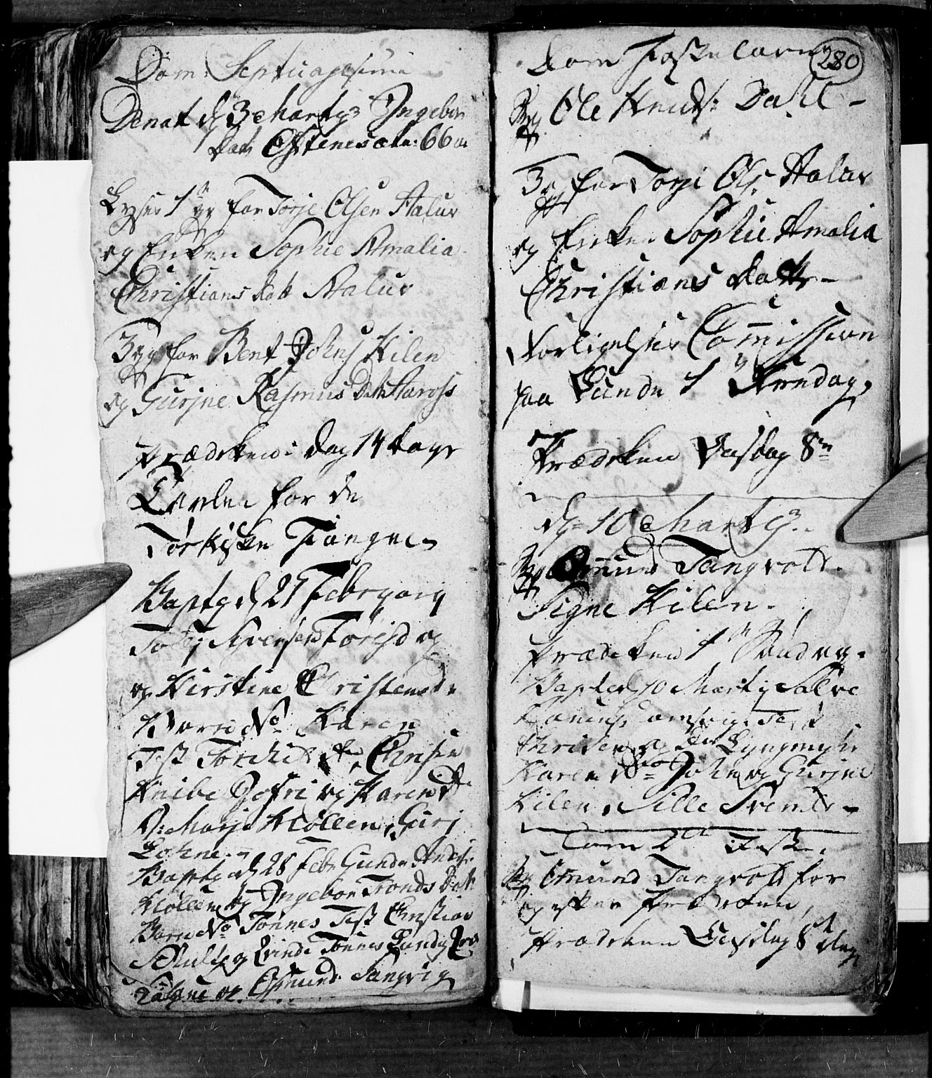 Søgne sokneprestkontor, AV/SAK-1111-0037/F/Fb/Fbb/L0001: Parish register (copy) no. B 1, 1779-1802, p. 280