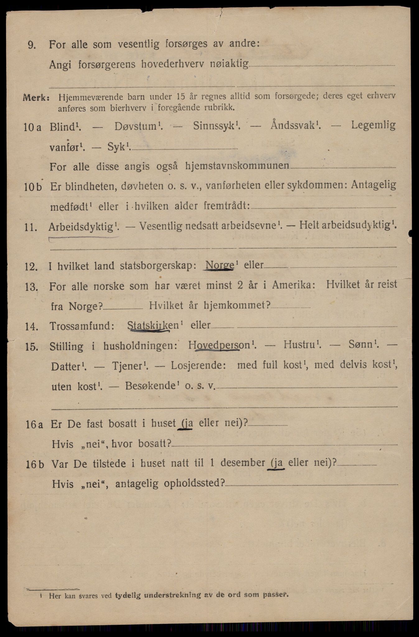 SAT, 1920 census for Trondheim, 1920, p. 62401