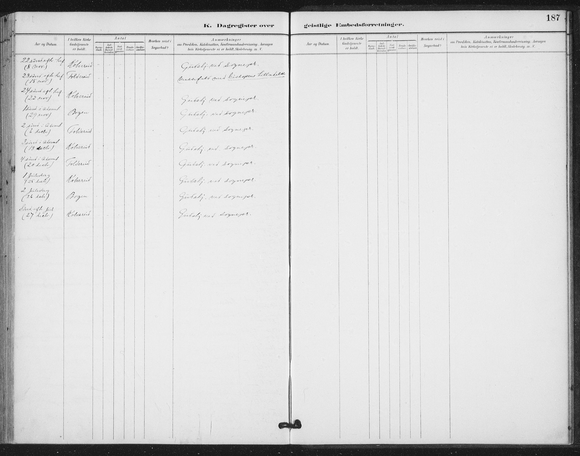 Ministerialprotokoller, klokkerbøker og fødselsregistre - Nord-Trøndelag, AV/SAT-A-1458/783/L0660: Parish register (official) no. 783A02, 1886-1918, p. 187