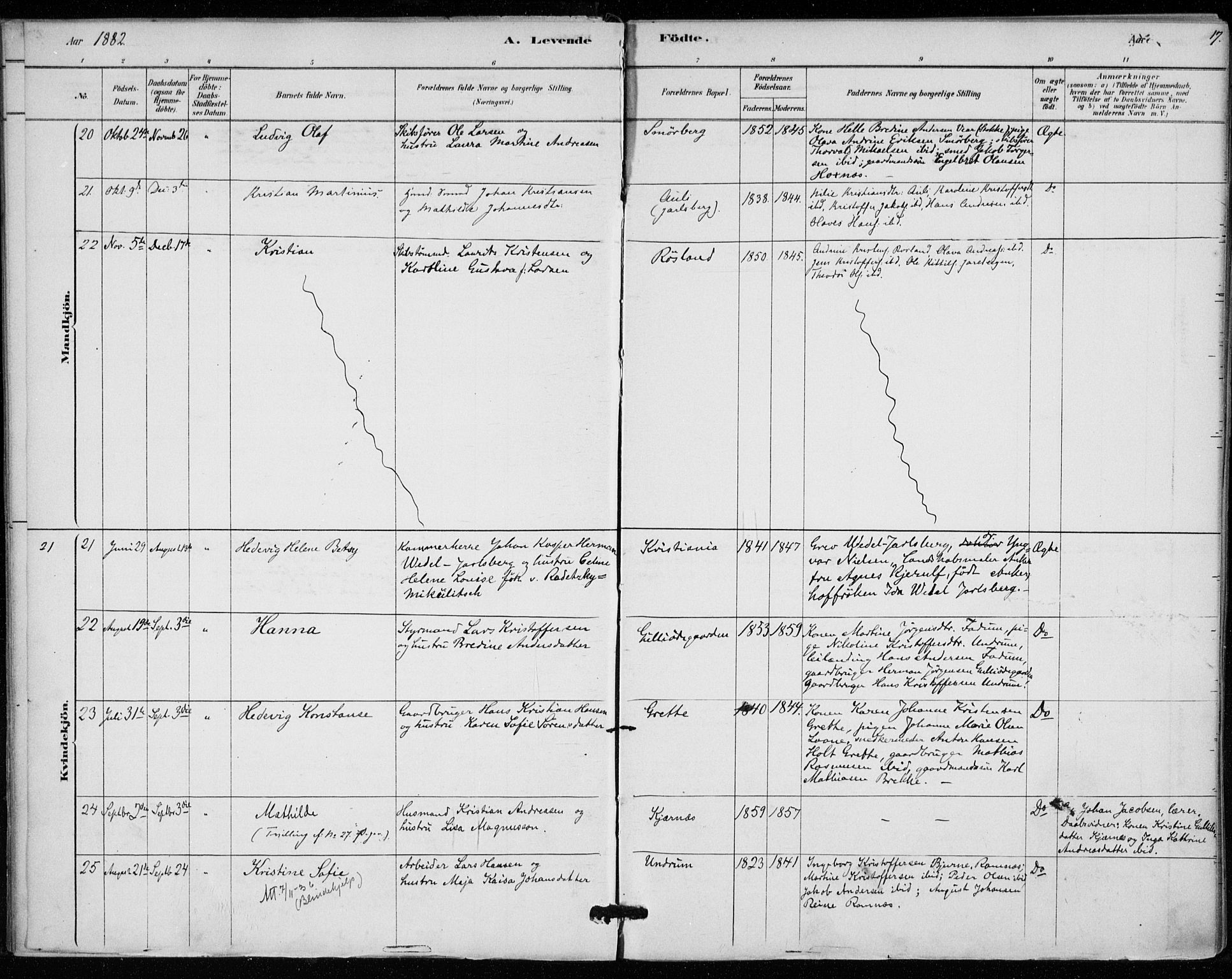 Sem kirkebøker, AV/SAKO-A-5/F/Fa/L0010: Parish register (official) no. I 10, 1878-1887, p. 17