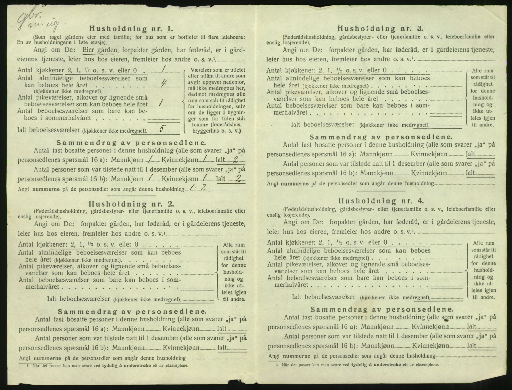 SAST, 1920 census for Finnøy, 1920, p. 35