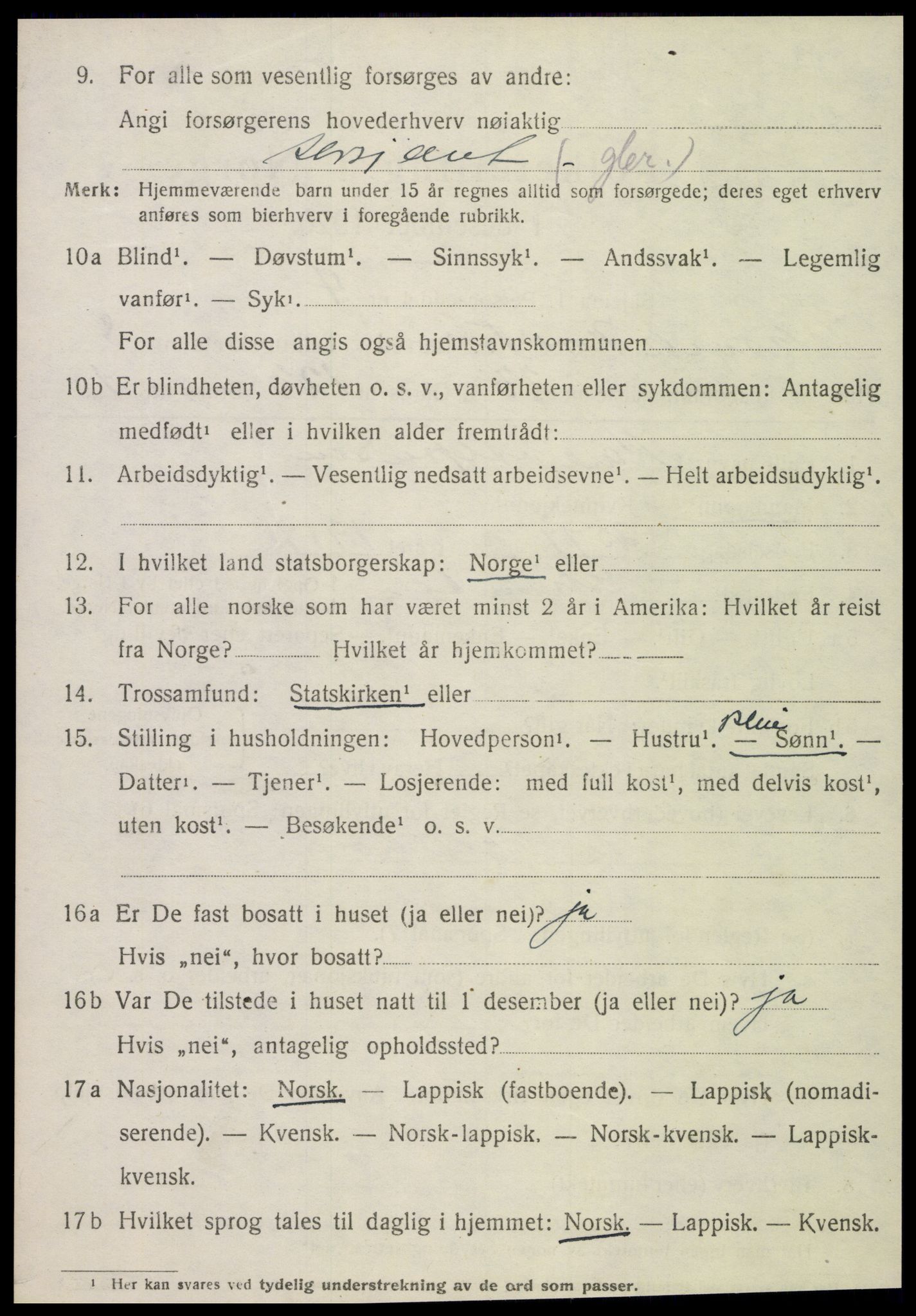 SAT, 1920 census for Leksvik, 1920, p. 6813