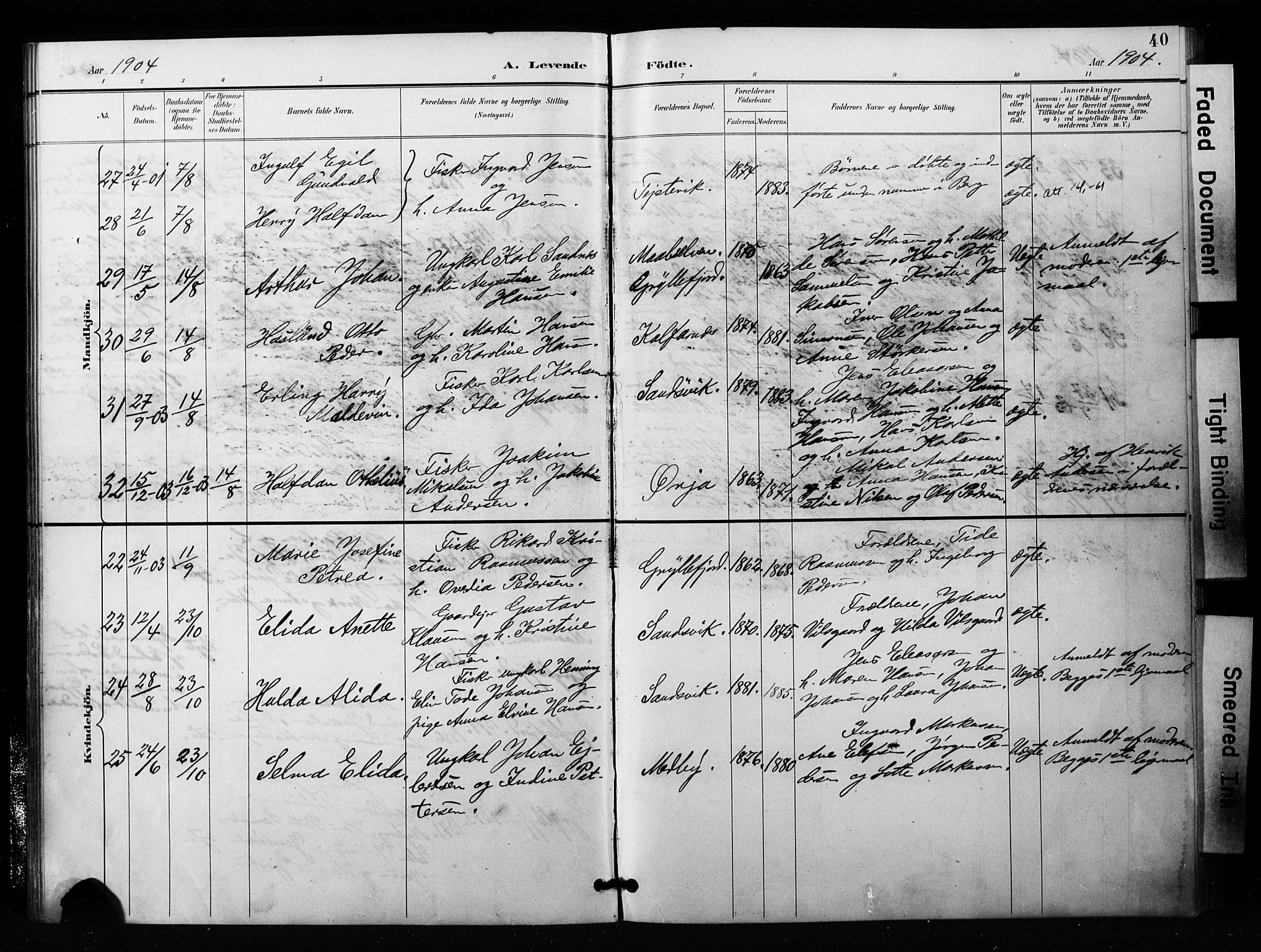 Berg sokneprestkontor, SATØ/S-1318/G/Ga/Gaa/L0006kirke: Parish register (official) no. 6, 1894-1904, p. 40