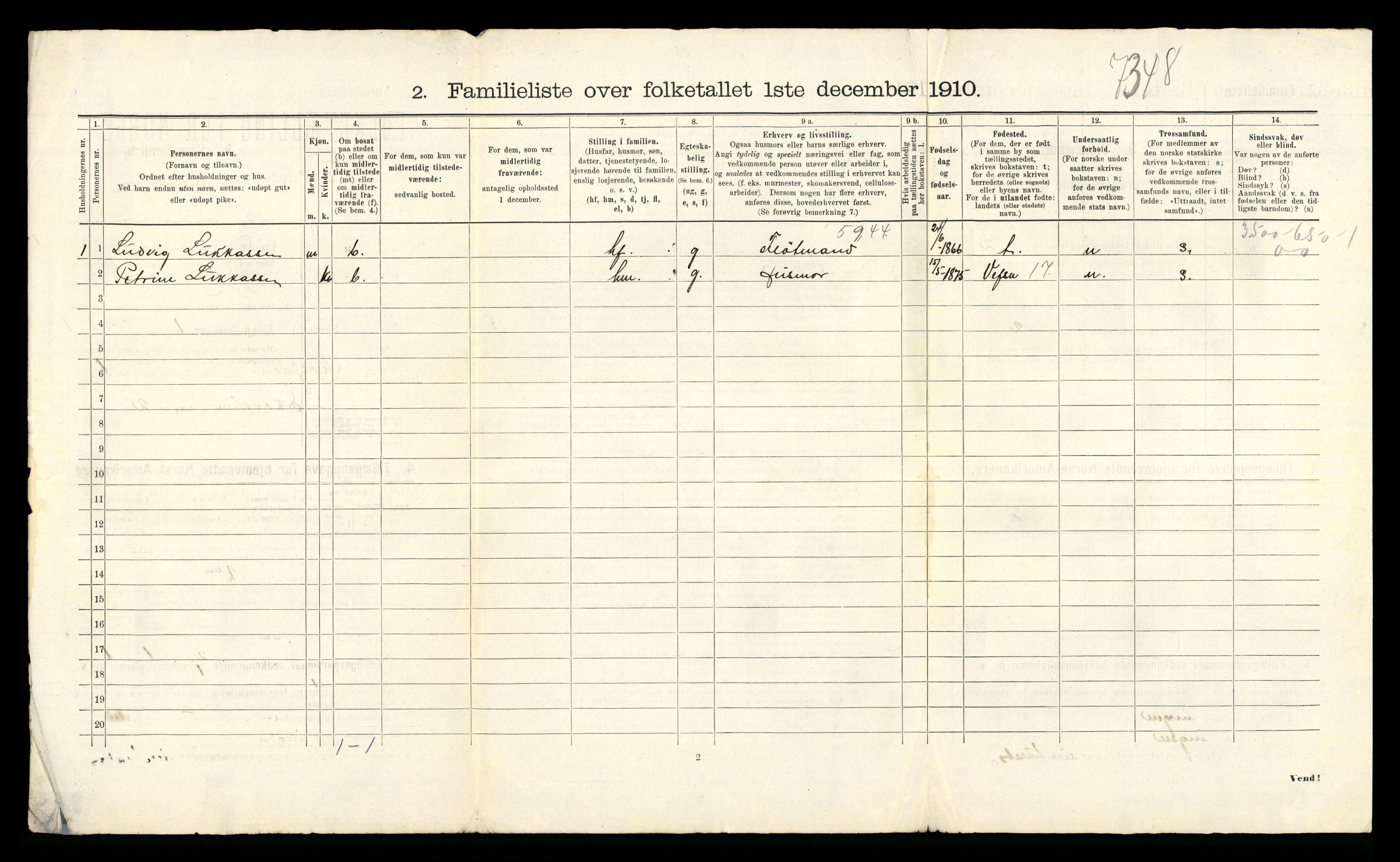 RA, 1910 census for Mosjøen, 1910, p. 20