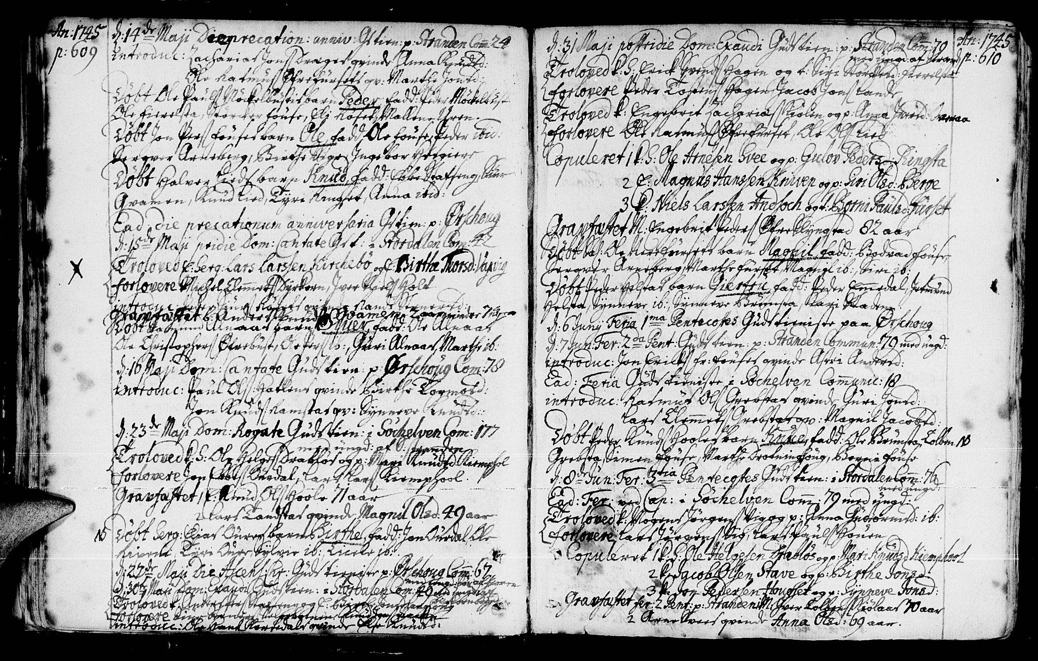 Ministerialprotokoller, klokkerbøker og fødselsregistre - Møre og Romsdal, AV/SAT-A-1454/522/L0307: Parish register (official) no. 522A02, 1743-1773, p. 609-610