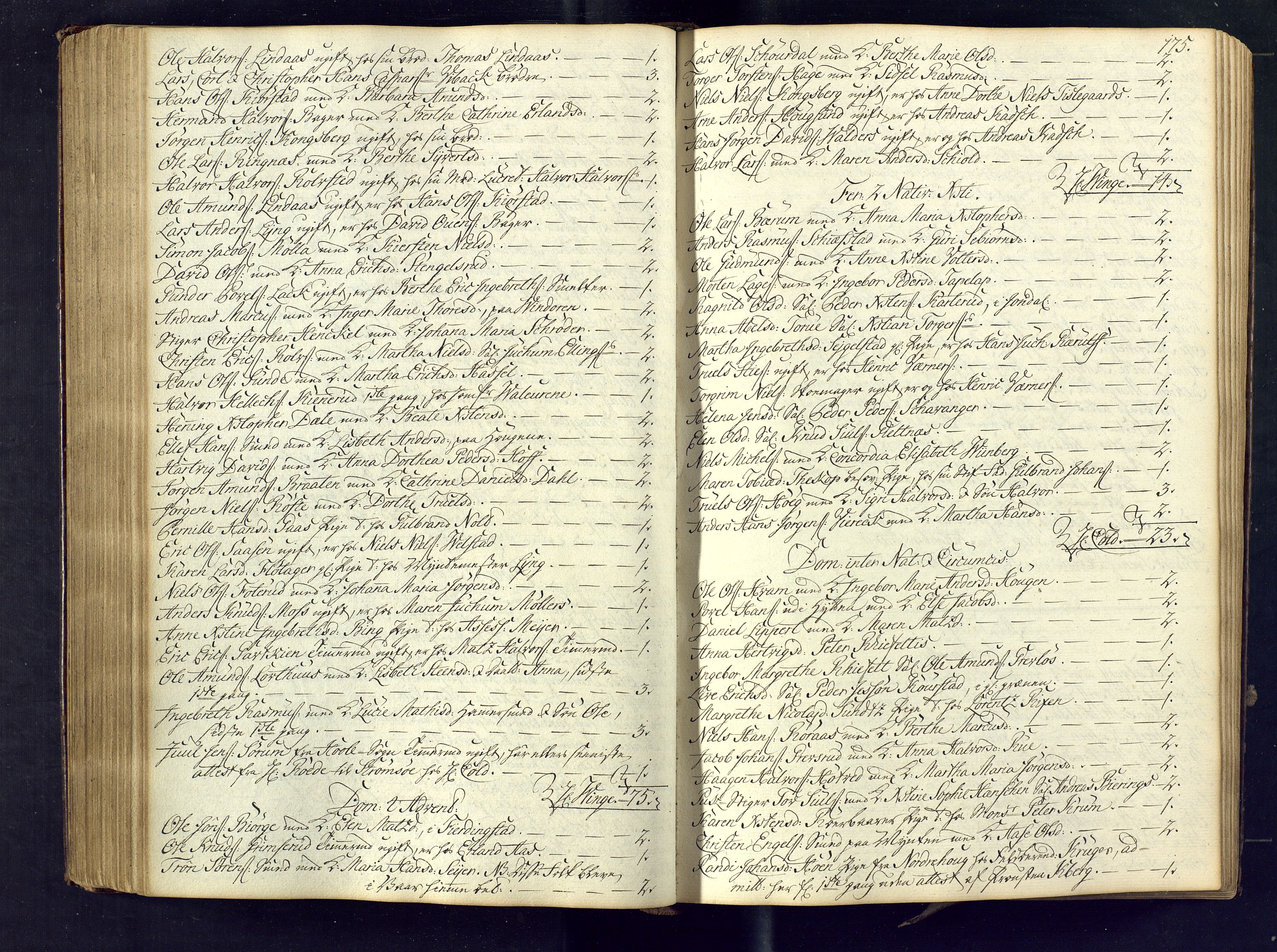 Kongsberg kirkebøker, SAKO/A-22/M/Ma/L0005: Communicants register no. 5, 1755-1761, p. 175