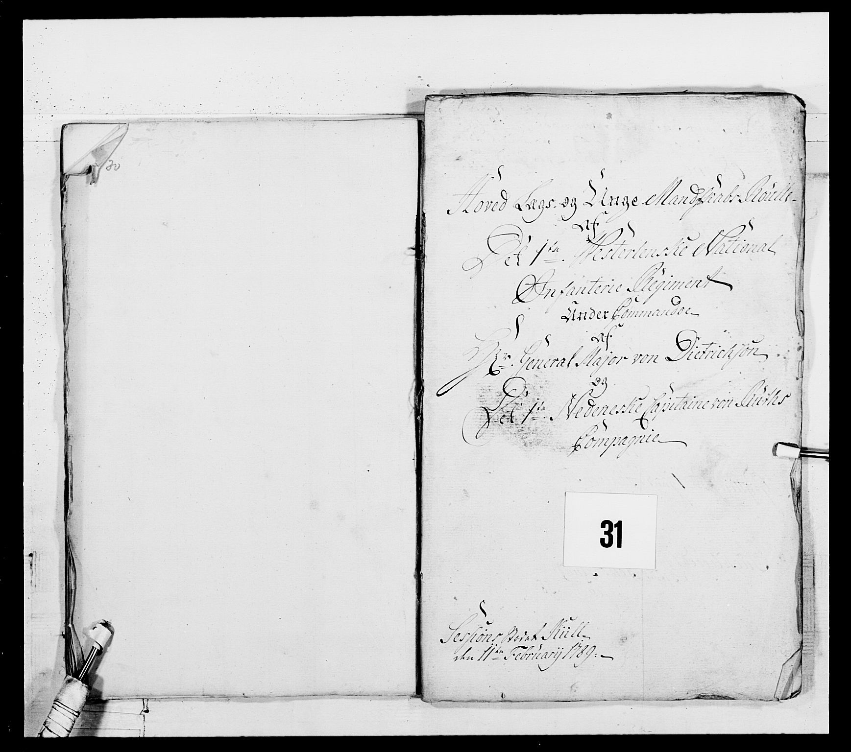 Generalitets- og kommissariatskollegiet, Det kongelige norske kommissariatskollegium, RA/EA-5420/E/Eh/L0103: 1. Vesterlenske nasjonale infanteriregiment, 1782-1789, p. 404