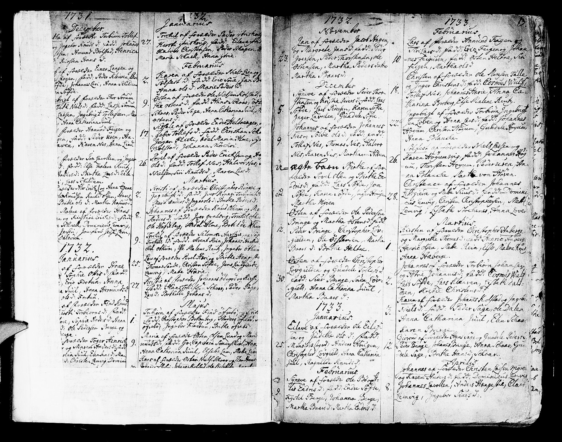 Luster sokneprestembete, SAB/A-81101/H/Haa/Haaa/L0001: Parish register (official) no. A 1, 1731-1803, p. 3