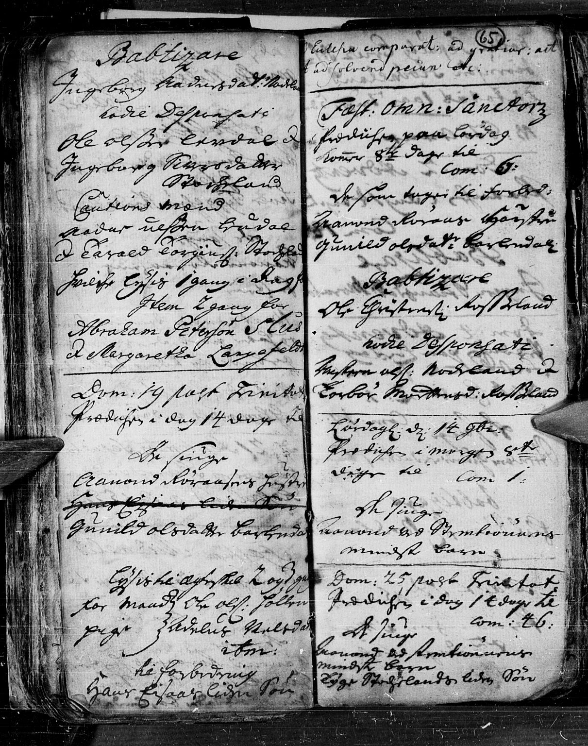 Søgne sokneprestkontor, AV/SAK-1111-0037/F/Fa/Faa/L0001: Parish register (official) no. A 1, 1716-1740, p. 65