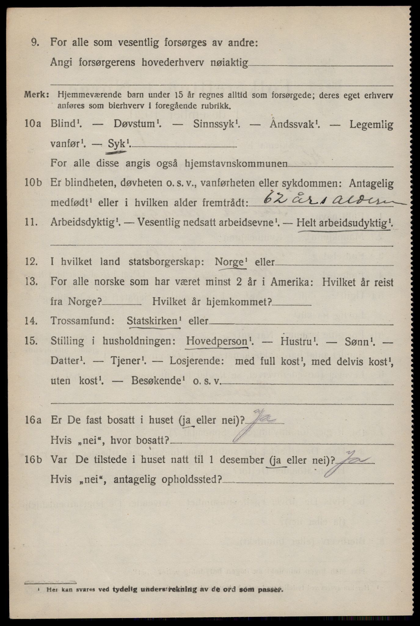 SAKO, 1920 census for Rauland, 1920, p. 1251