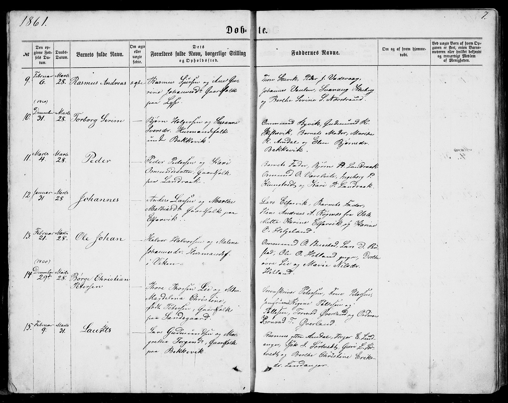 Nedstrand sokneprestkontor, AV/SAST-A-101841/01/IV: Parish register (official) no. A 9, 1861-1876, p. 7