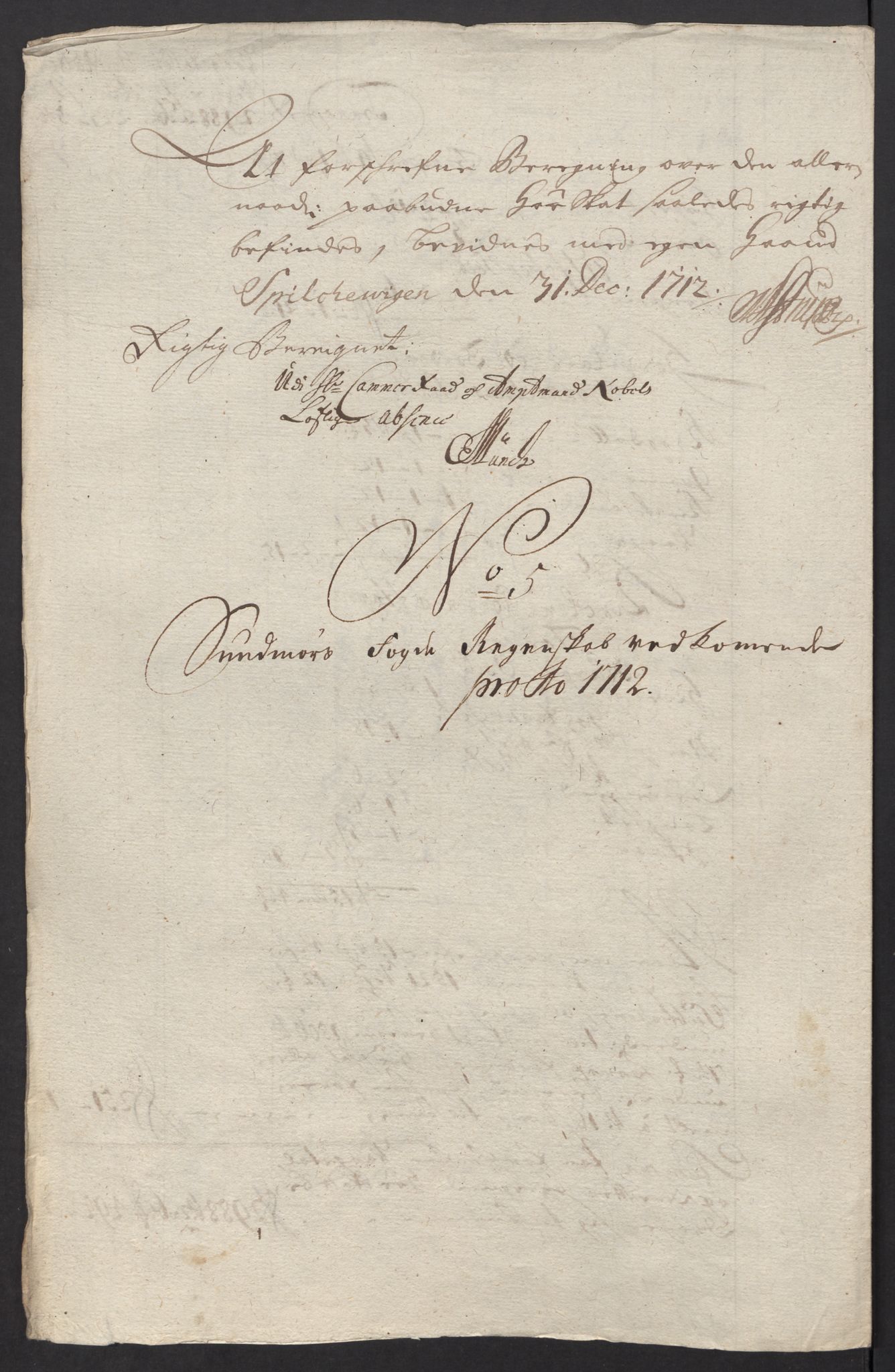 Rentekammeret inntil 1814, Reviderte regnskaper, Fogderegnskap, RA/EA-4092/R54/L3565: Fogderegnskap Sunnmøre, 1712-1713, p. 108