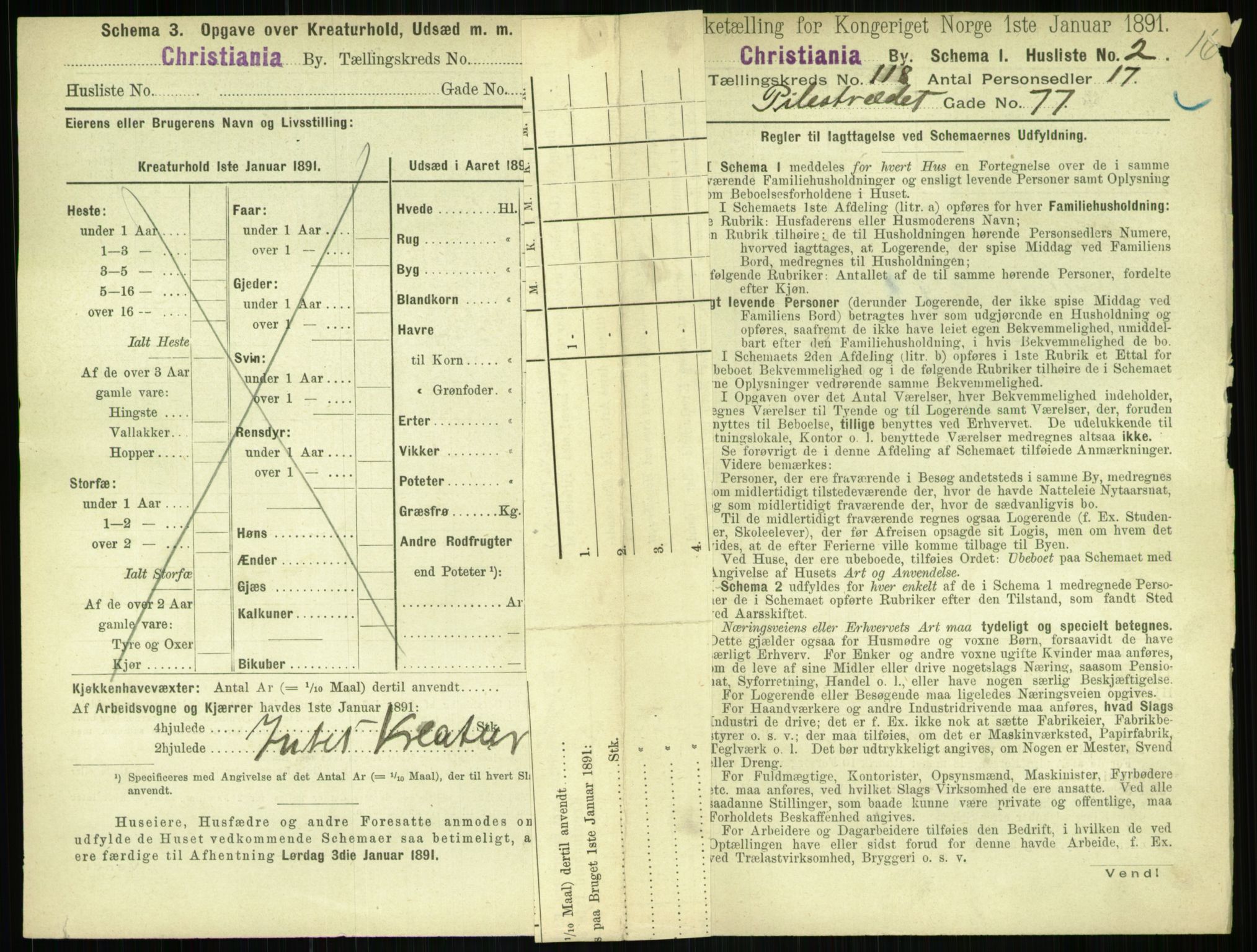 RA, 1891 census for 0301 Kristiania, 1891, p. 63239