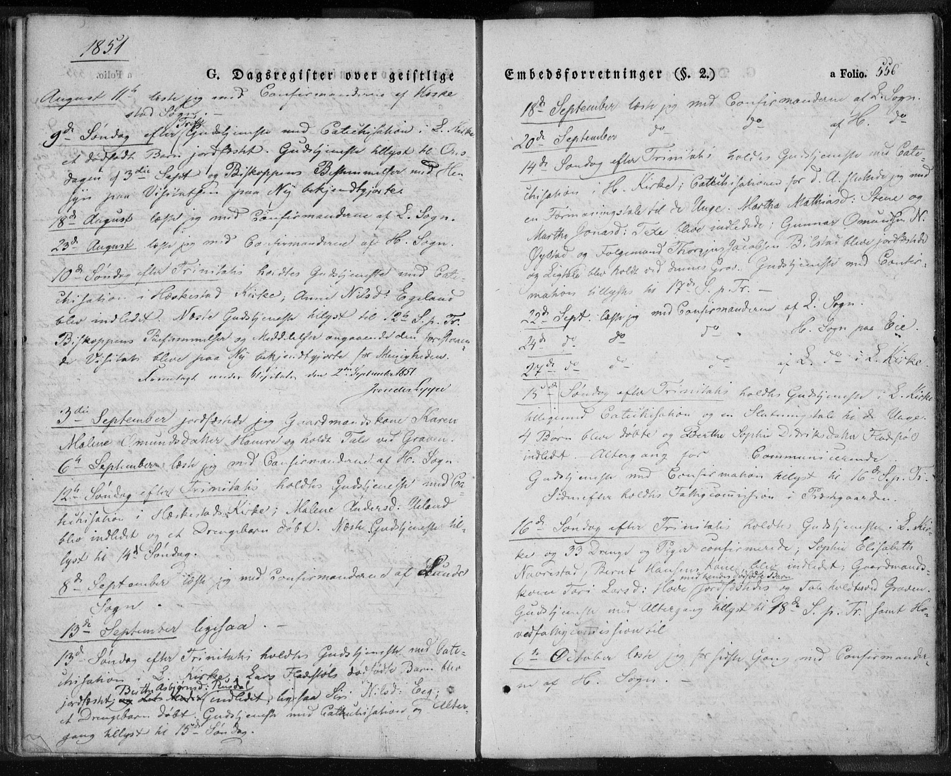 Lund sokneprestkontor, AV/SAST-A-101809/S06/L0008: Parish register (official) no. A 7.2, 1833-1854, p. 556